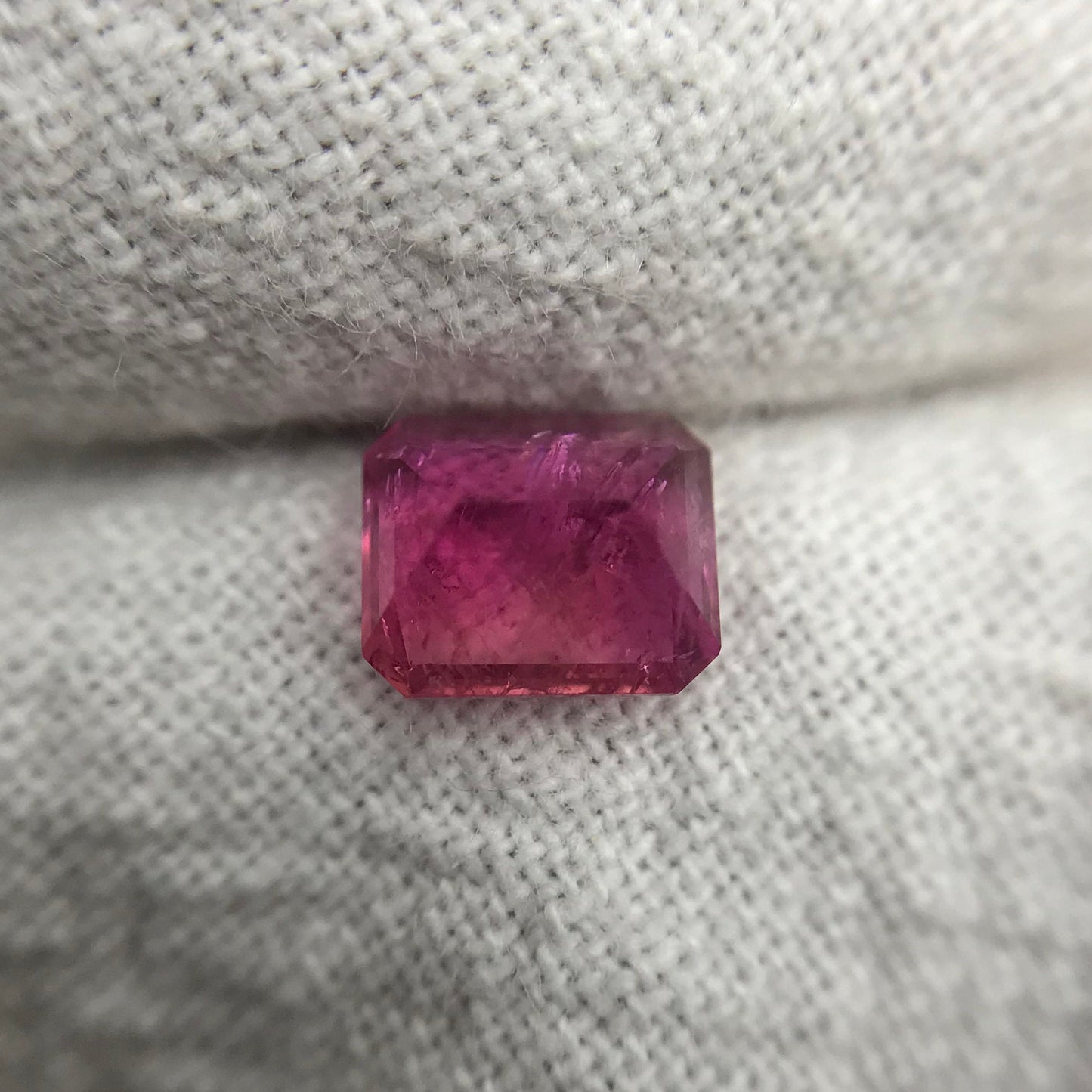 0.61 Carat Natural Red Beryl 5.75x5mm Emerald Cut, Wah Wah Utah Red Beryl, Bixbite