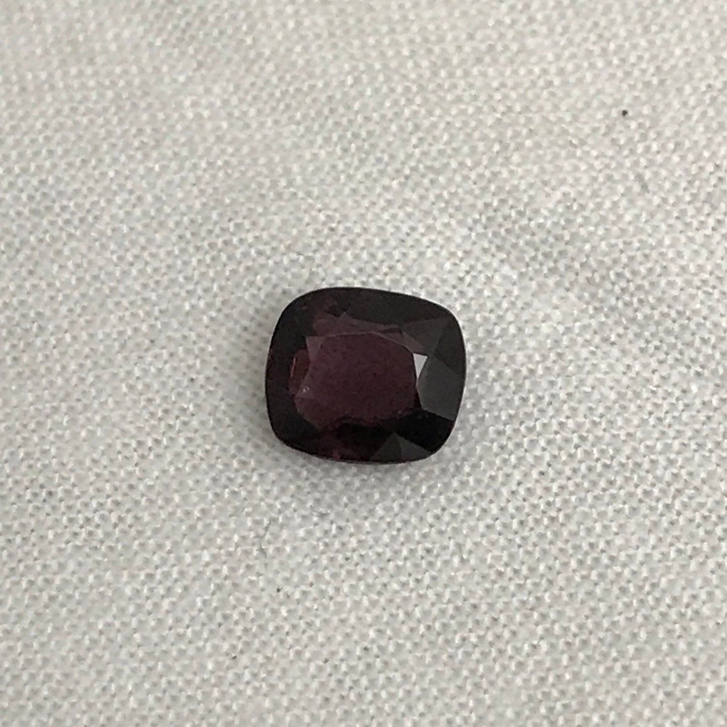 1.47 Ct Natural Purple Spinel 7.2x6.3 Cushion Cut, Faceted Loose Gemstone, Dark Reddish Purple Stone, 7x6mm