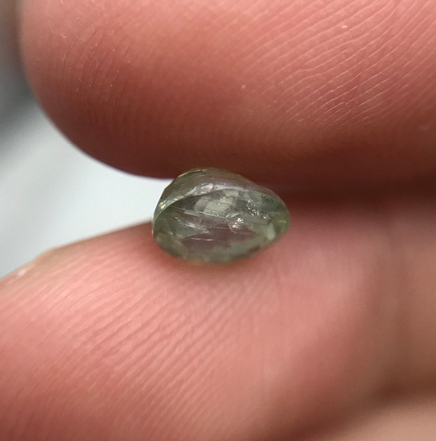 1.79 Carat Green Sapphire 7.25x6.13mm Oval Cut, Unheated Faceted Loose Natural Sapphire, Madagascar