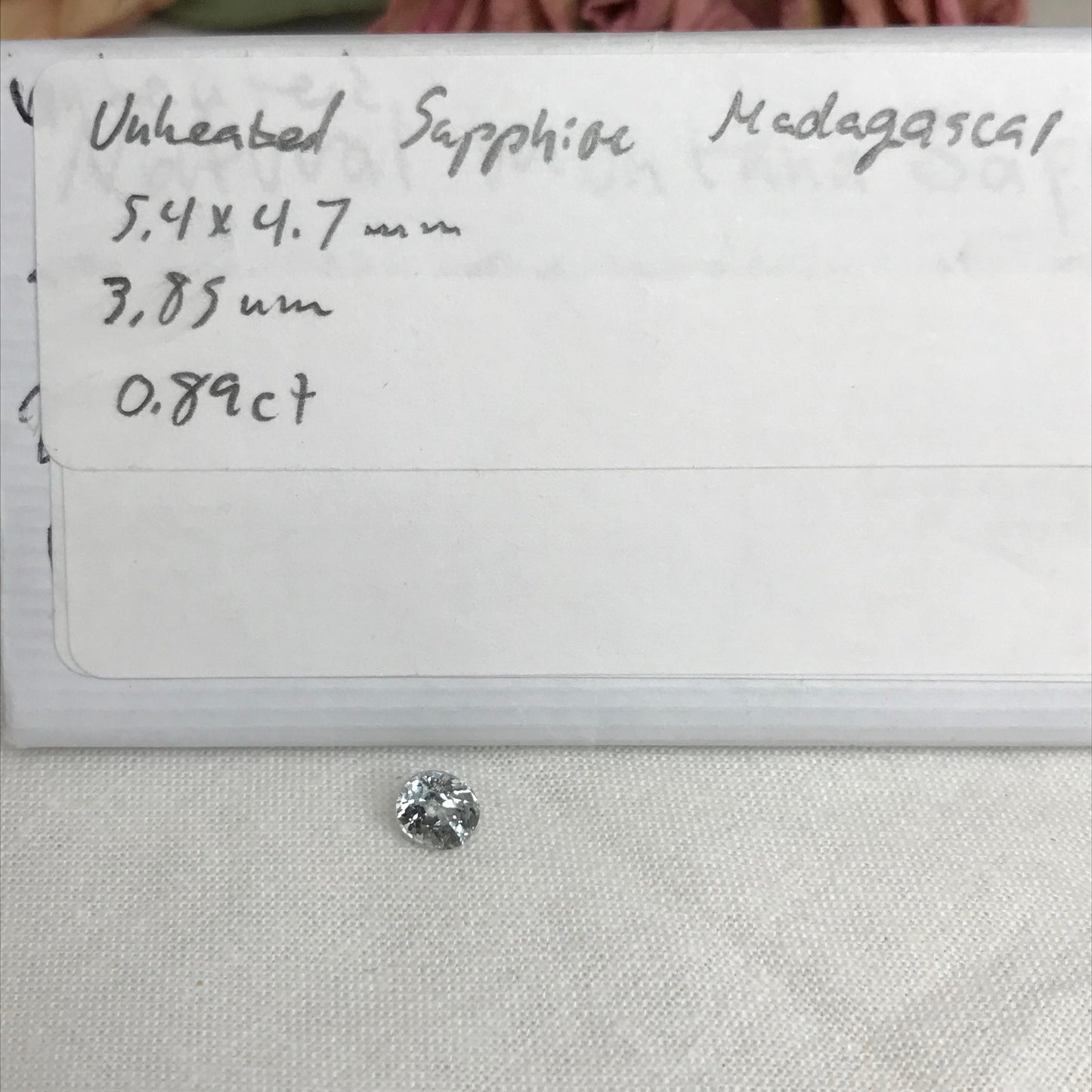 0.89 Carat Light Bluish Green Sapphire 5.4x4.7mm Oval Cut, Unheated Faceted Loose Natural Sapphire, Madagascar