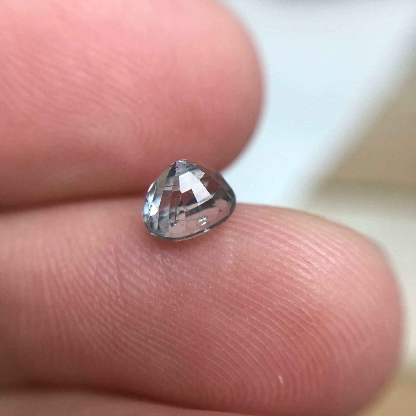 0.89 Carat Light Bluish Green Sapphire 5.4x4.7mm Oval Cut, Unheated Faceted Loose Natural Sapphire, Madagascar