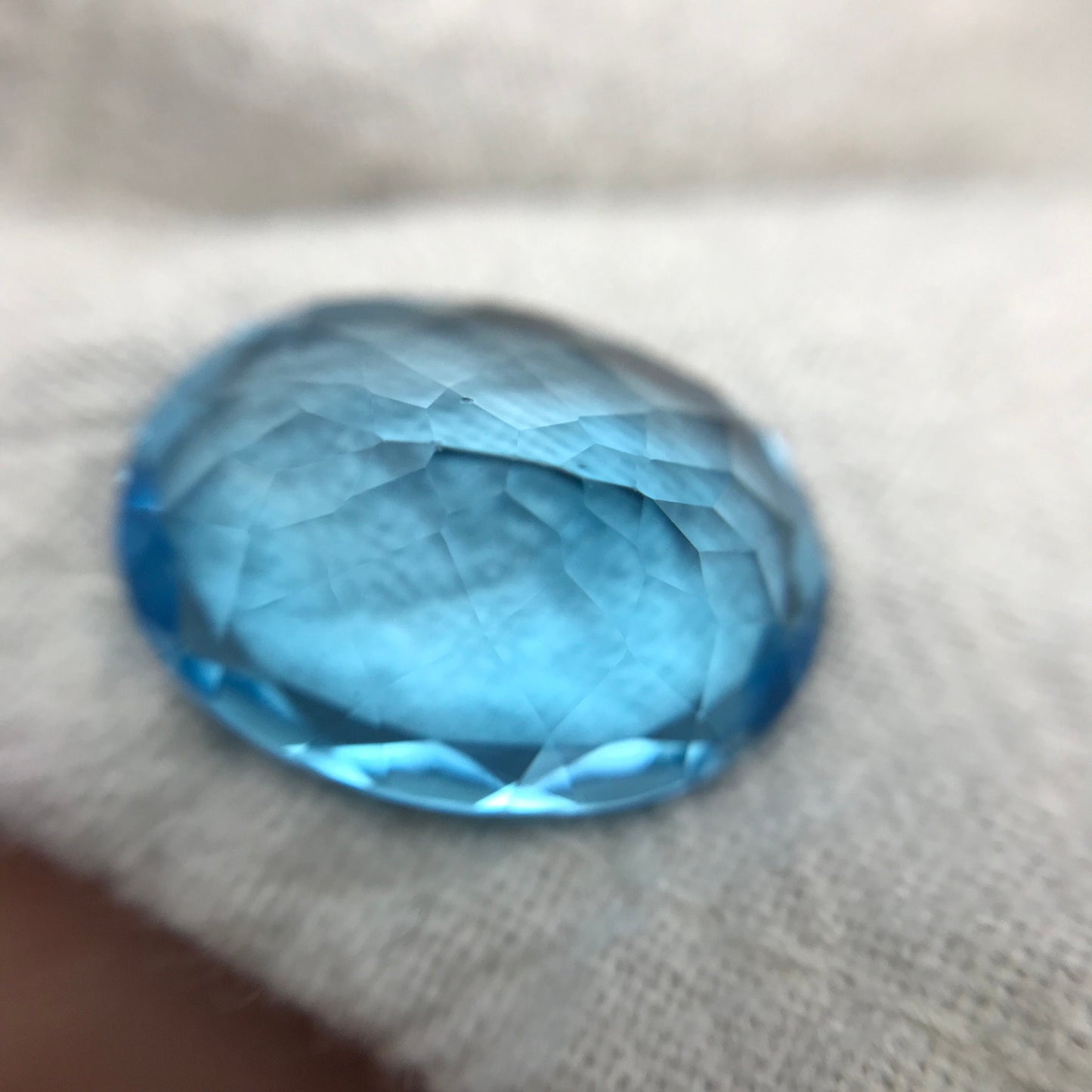 16x12mm Blue Topaz Oval Cut 11.09 Carat, Pre-owned, December Birthstone US Seller