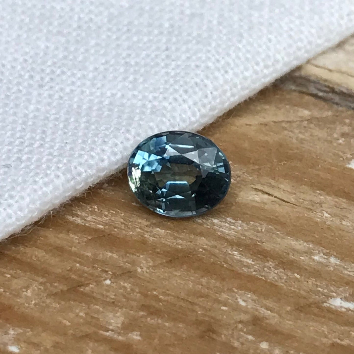 0.76 Carat Light Blue Sapphire 5.6x4.7mm Oval Cut, Heat Treated, Faceted Loose Natural Sapphire
