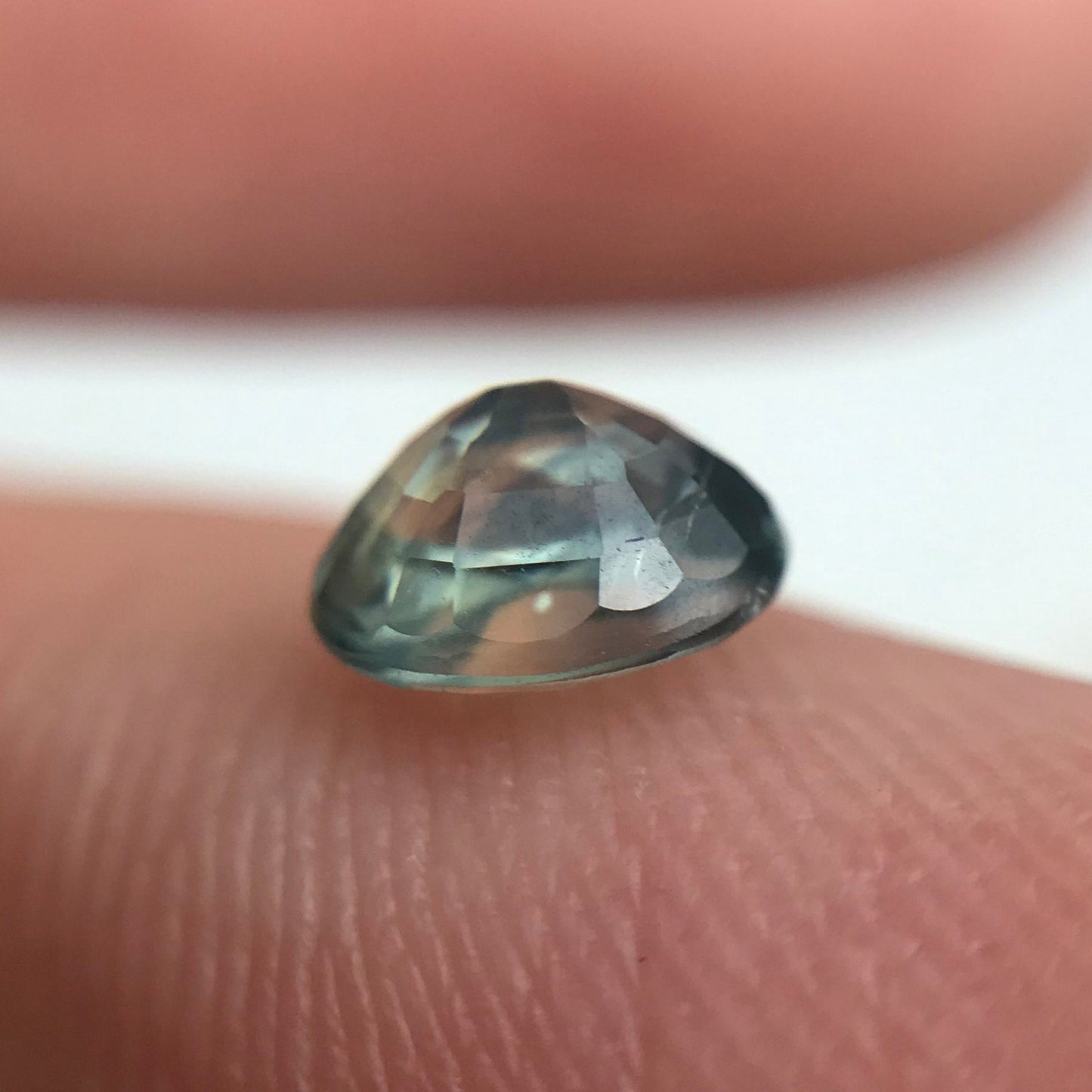 0.76 Carat Light Blue Sapphire 5.6x4.7mm Oval Cut, Heat Treated, Faceted Loose Natural Sapphire