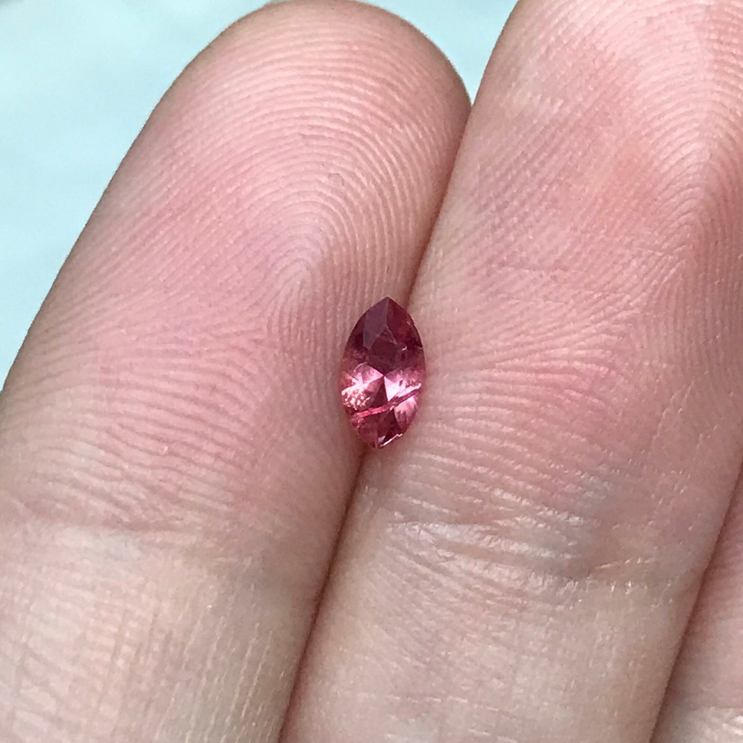 0.19 Ct. Natural Red Beryl Marquise Cut, Utah Red Beryl, Faceted Bixbite, 5.9x3.3, Mixed Color Red Beryl