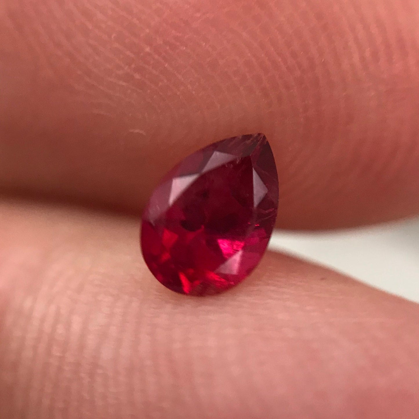 0.31 carat Red Beryl 5.74x4mm Pear Cut, Natural Utah Red Beryl, Faceted Bixbite, Rare Gemstone