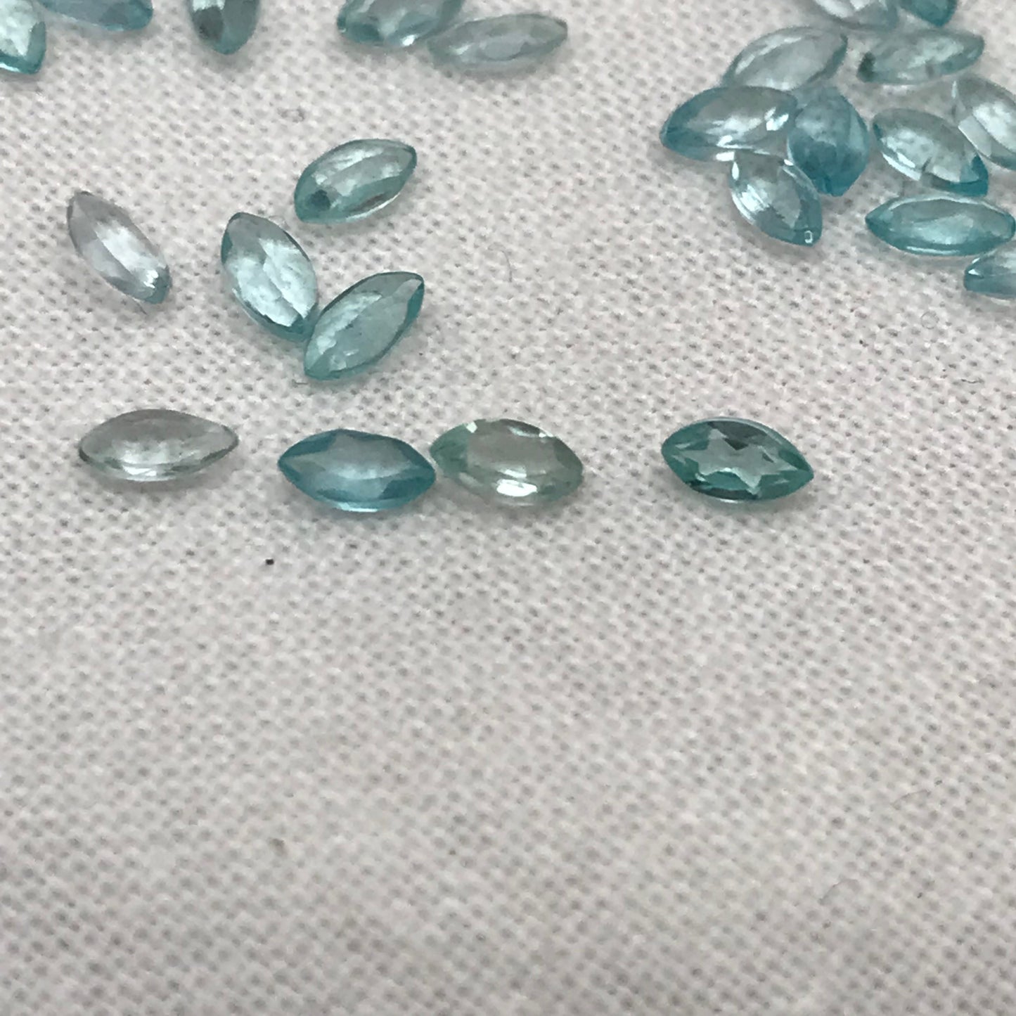 One- 4x2mm Blue Apatite Marquise Cut, Blue Seafoam Faceted Loose Gemstone,  Approx. 0.06-0.10 Carat