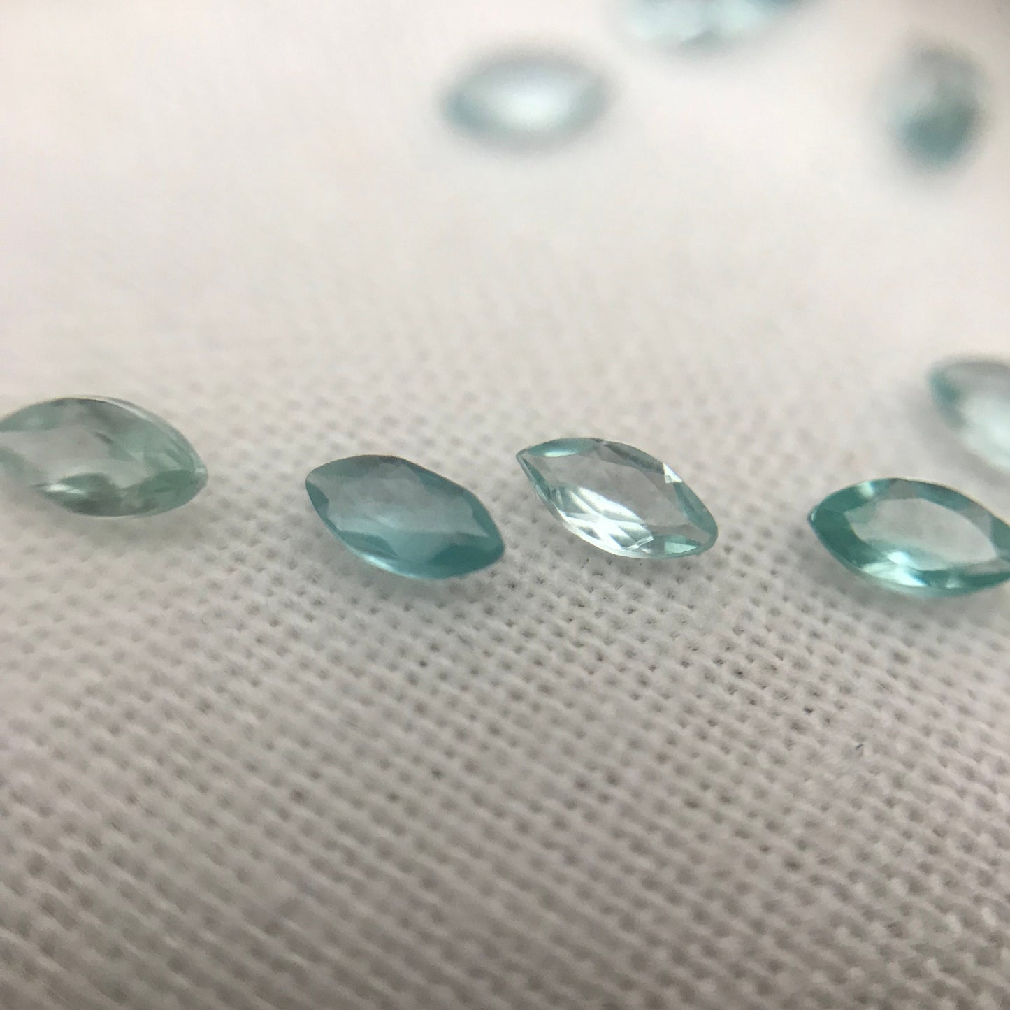 One- 4x2mm Blue Apatite Marquise Cut, Blue Seafoam Faceted Loose Gemstone,  Approx. 0.06-0.10 Carat