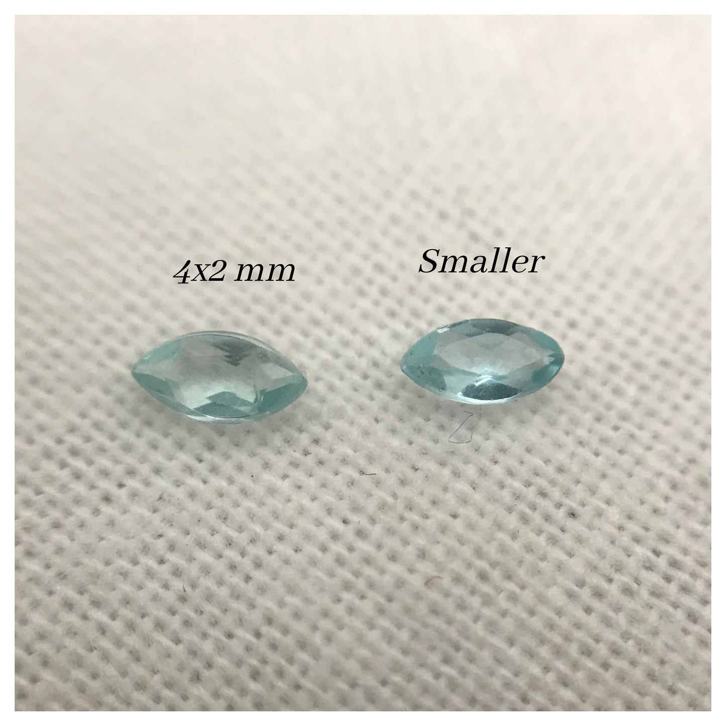 One- 4x2mm Blue Apatite Marquise Cut, Blue Seafoam Faceted Loose Gemstone,  Approx. 0.06-0.10 Carat