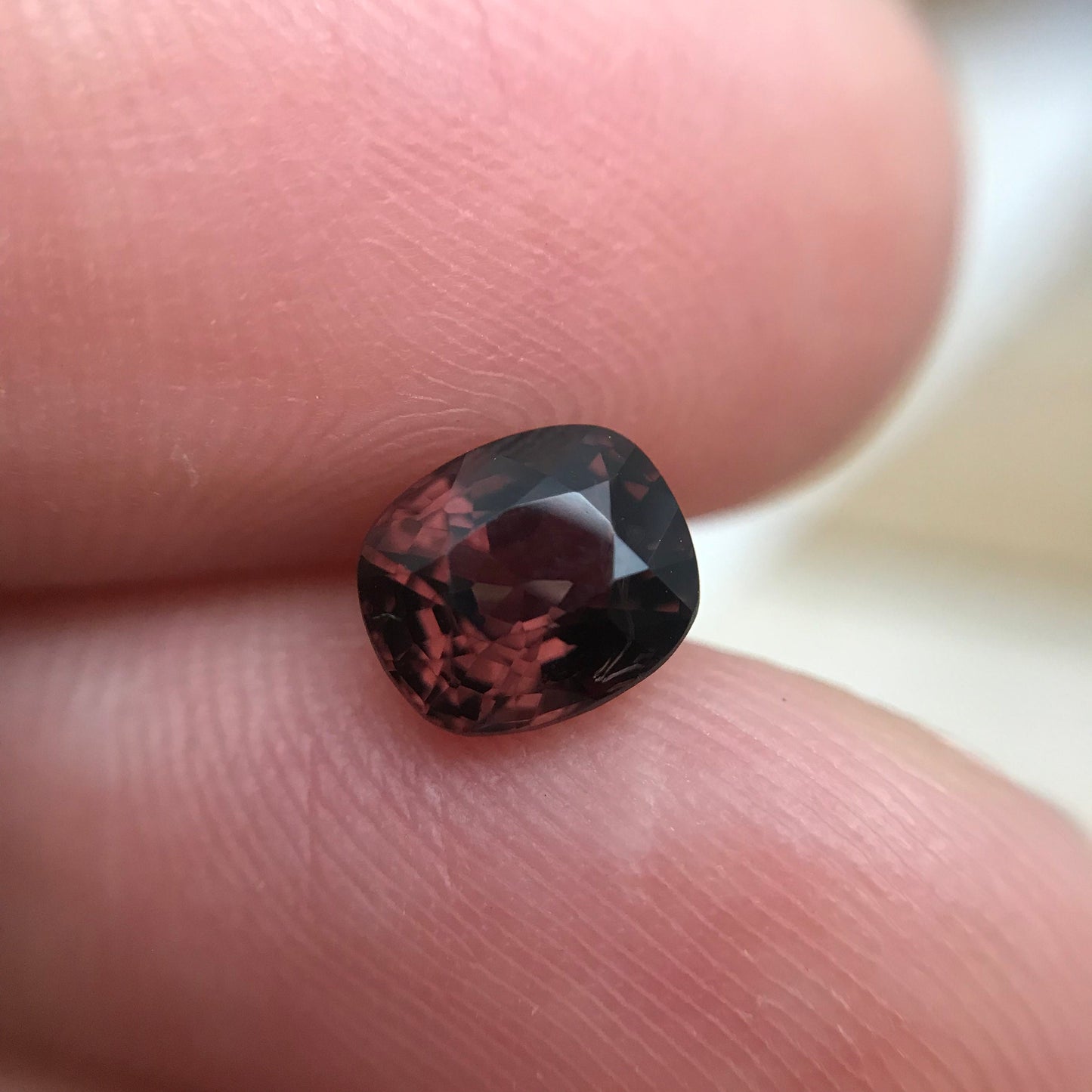 1.11 Carat Spinel 6.4x5.5mm Cushion Cut, Faceted Loose Natural Spinel