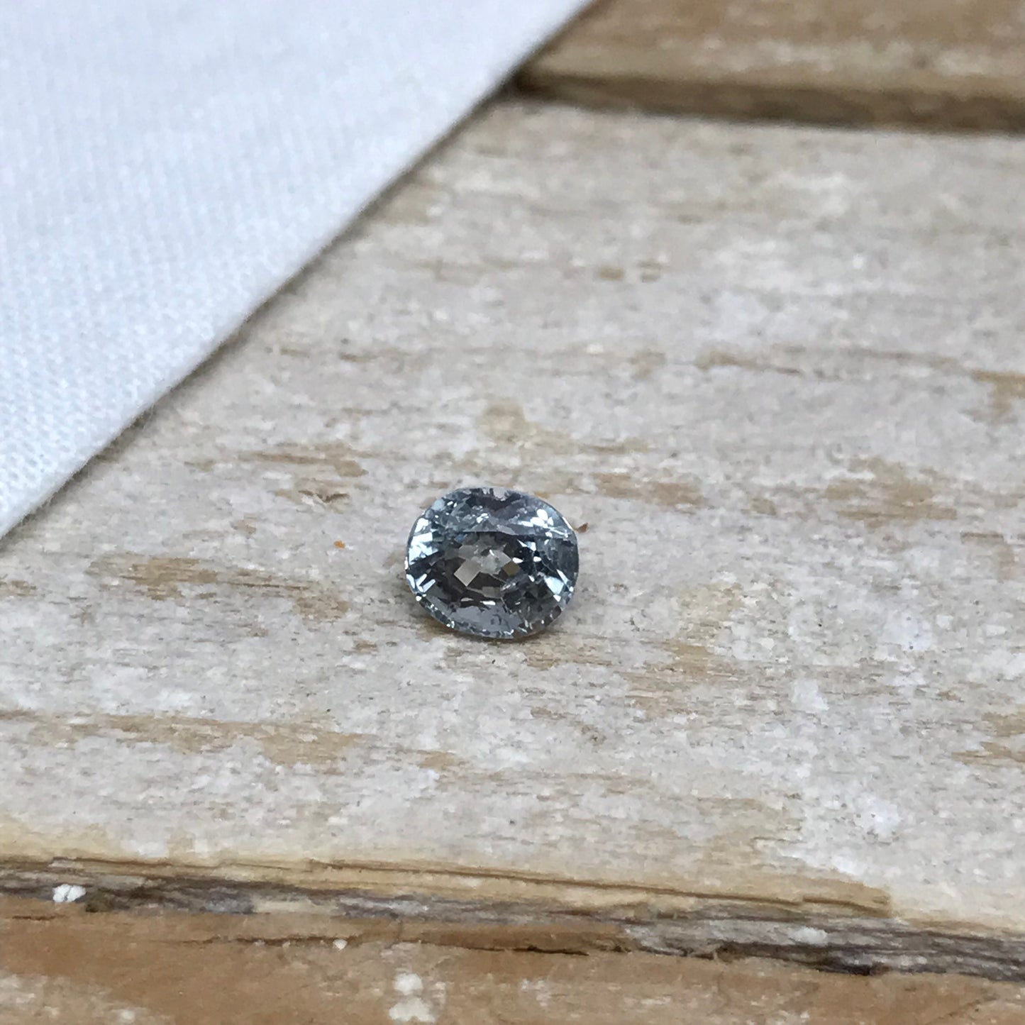 0.89 Carat Light Bluish Green Sapphire 5.4x4.7mm Oval Cut, Unheated Faceted Loose Natural Sapphire, Madagascar