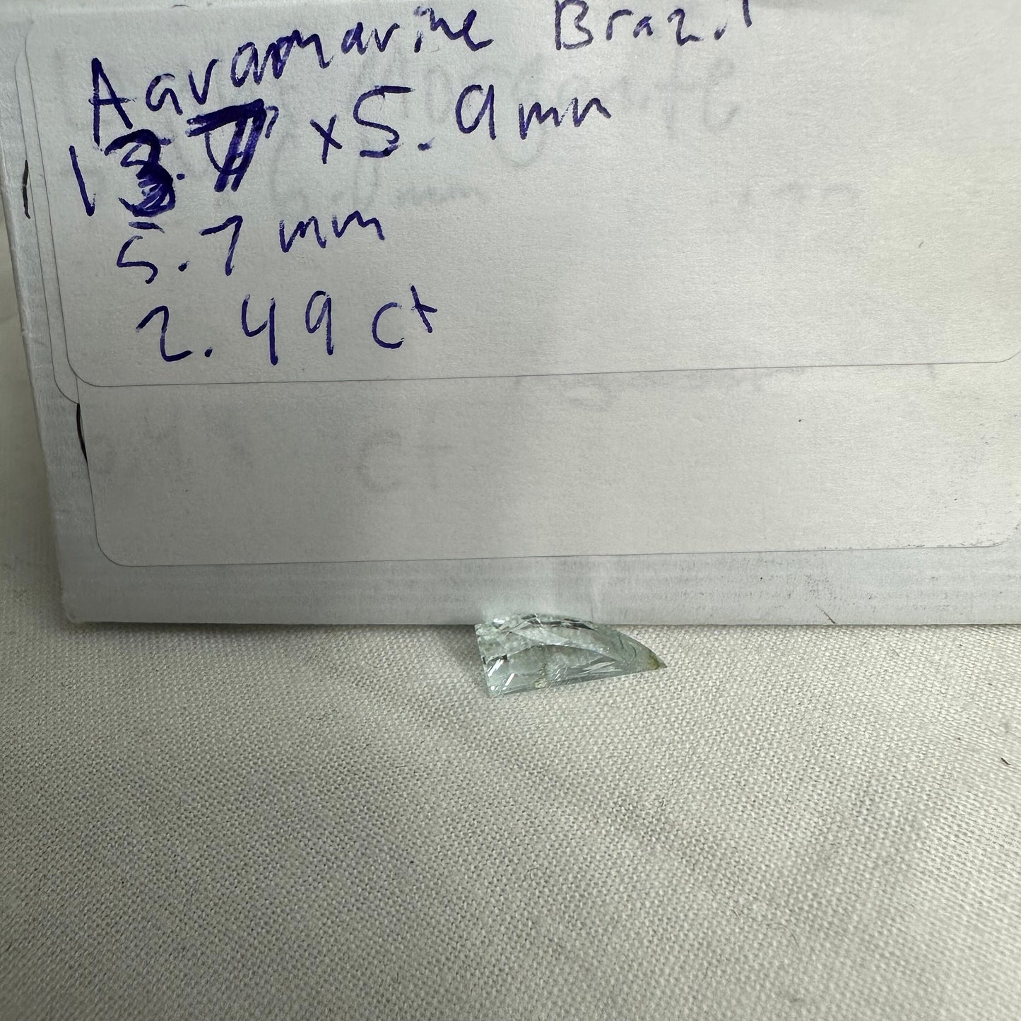 Fancy cut Aquamarine 2.49 carat 13.7x6mm Unique Cut Natural Light Aquamarine, Faceted Loose Gem, Freeform