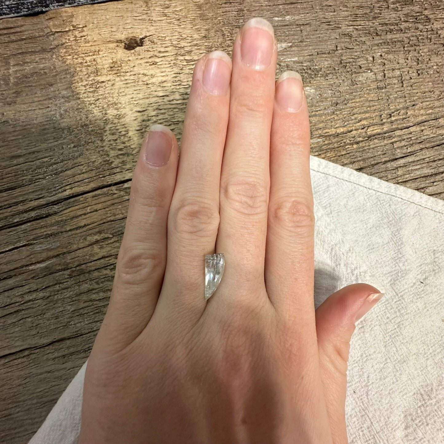 Fancy cut Aquamarine 2.49 carat 13.7x6mm Unique Cut Natural Light Aquamarine, Faceted Loose Gem, Freeform