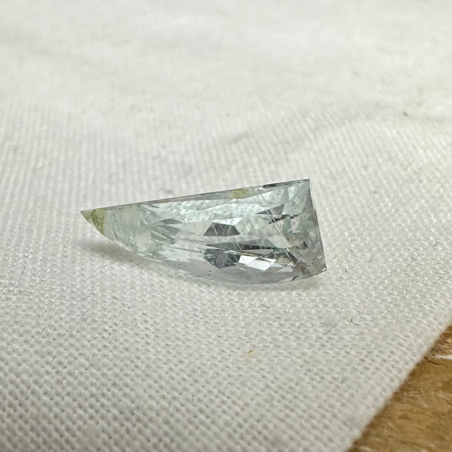 Fancy cut Aquamarine 2.49 carat 13.7x6mm Unique Cut Natural Light Aquamarine, Faceted Loose Gem, Freeform