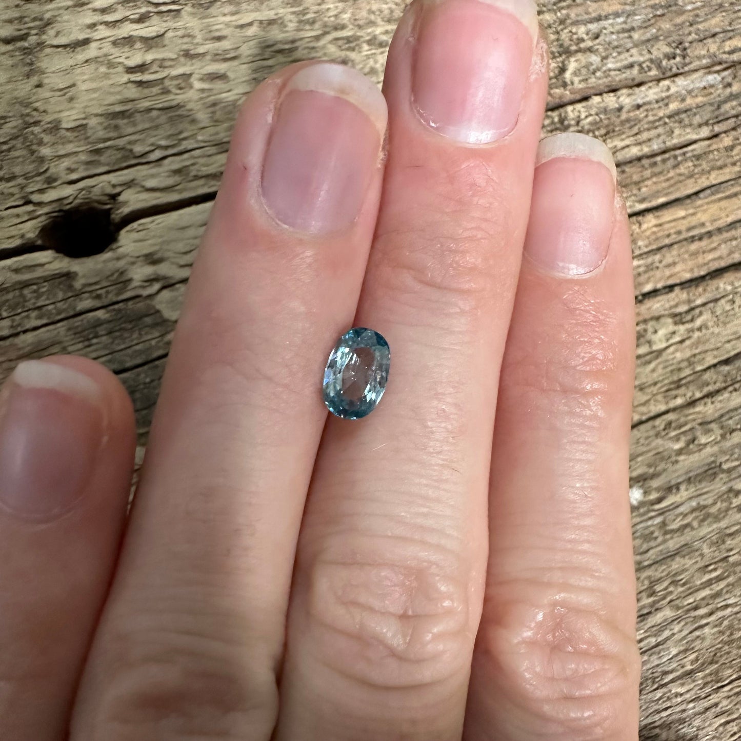 Light Blue Zircon 1.43 carat, 7.7x5.2mm Oval cut Gemstone, Natural Loose Greenish Blue Zircon December Birthstone