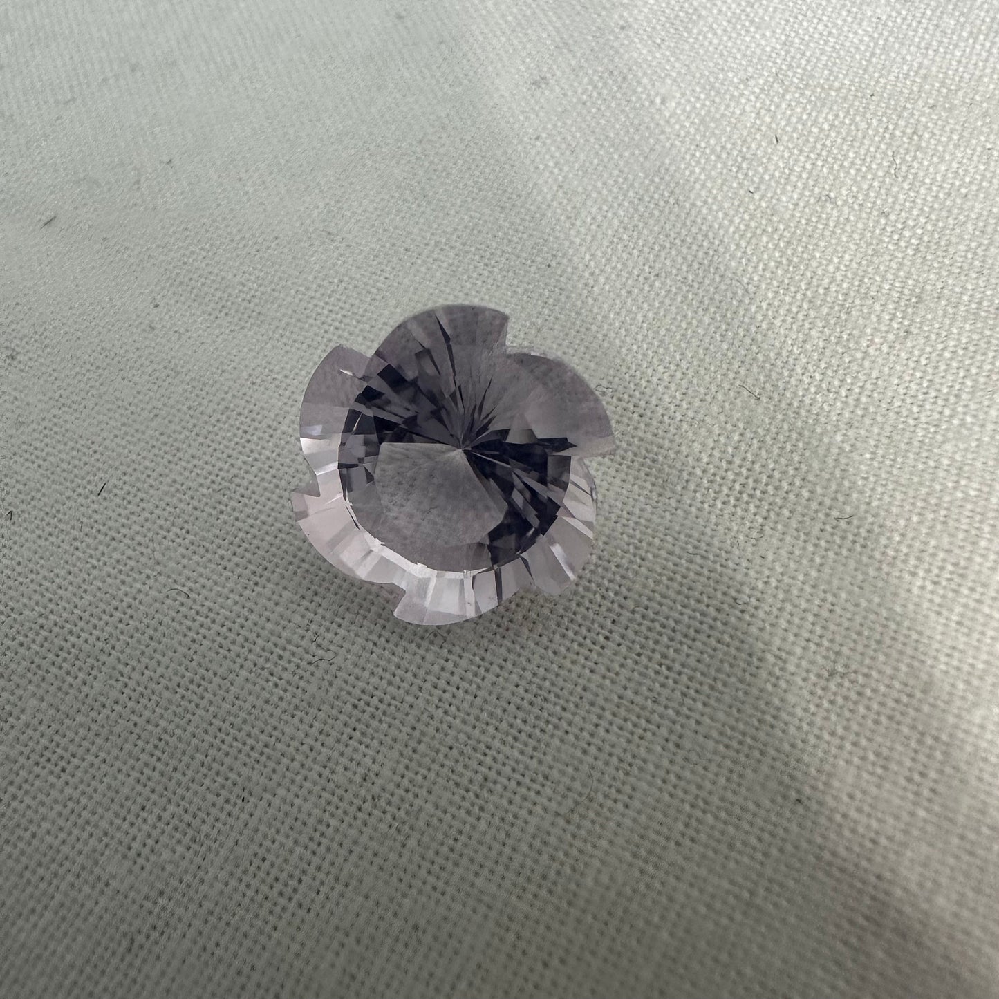 Fancy Cut Lavender Quartz 7.42 Carat 13.5x13mm Loose Faceted Gem, Unmounted Gemstone, Winter Gem