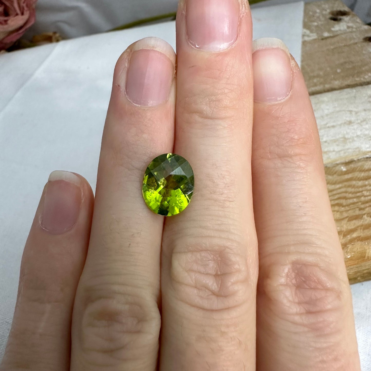 Green Peridot 11x9mm Oval Cut 3.29 carat Loose Natural Gem August Birthstone