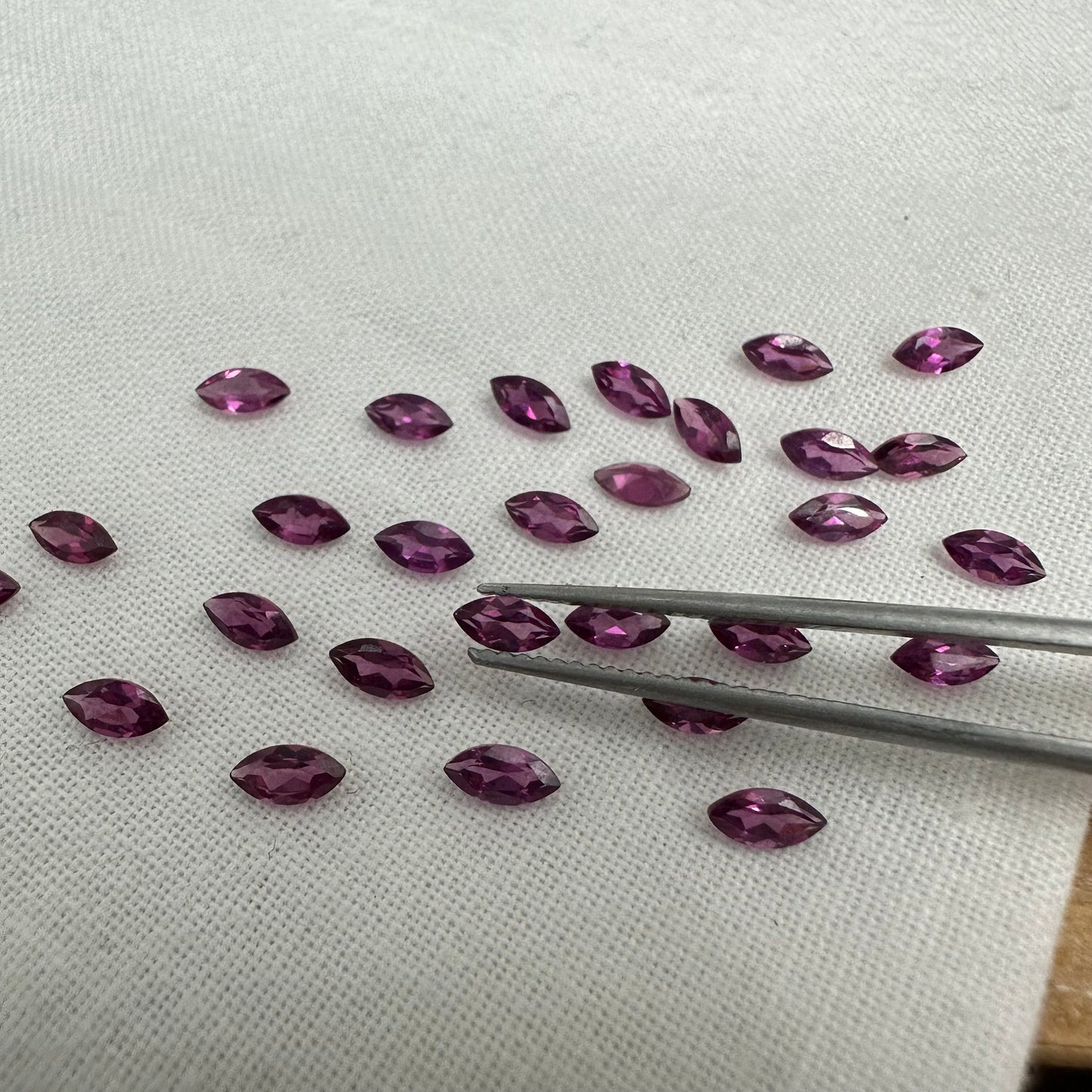 ONE- Purple Garnet 5x2.5mm Marquise Cut, Unmounted Faceted Loose Gemstone for Jewelry Setting