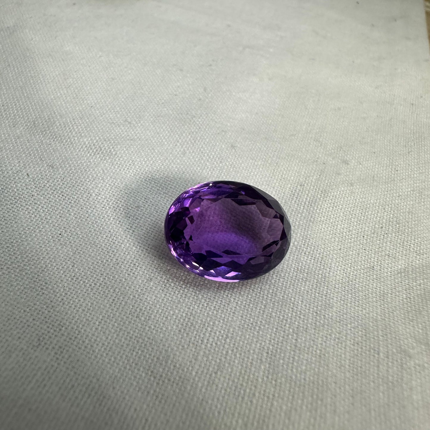 12x16mm Purple Lab Amethyst 10.72 carat, Oval Loose Gem Reclaimed/Recycled Lab Created Gemstone, Fine Scratches