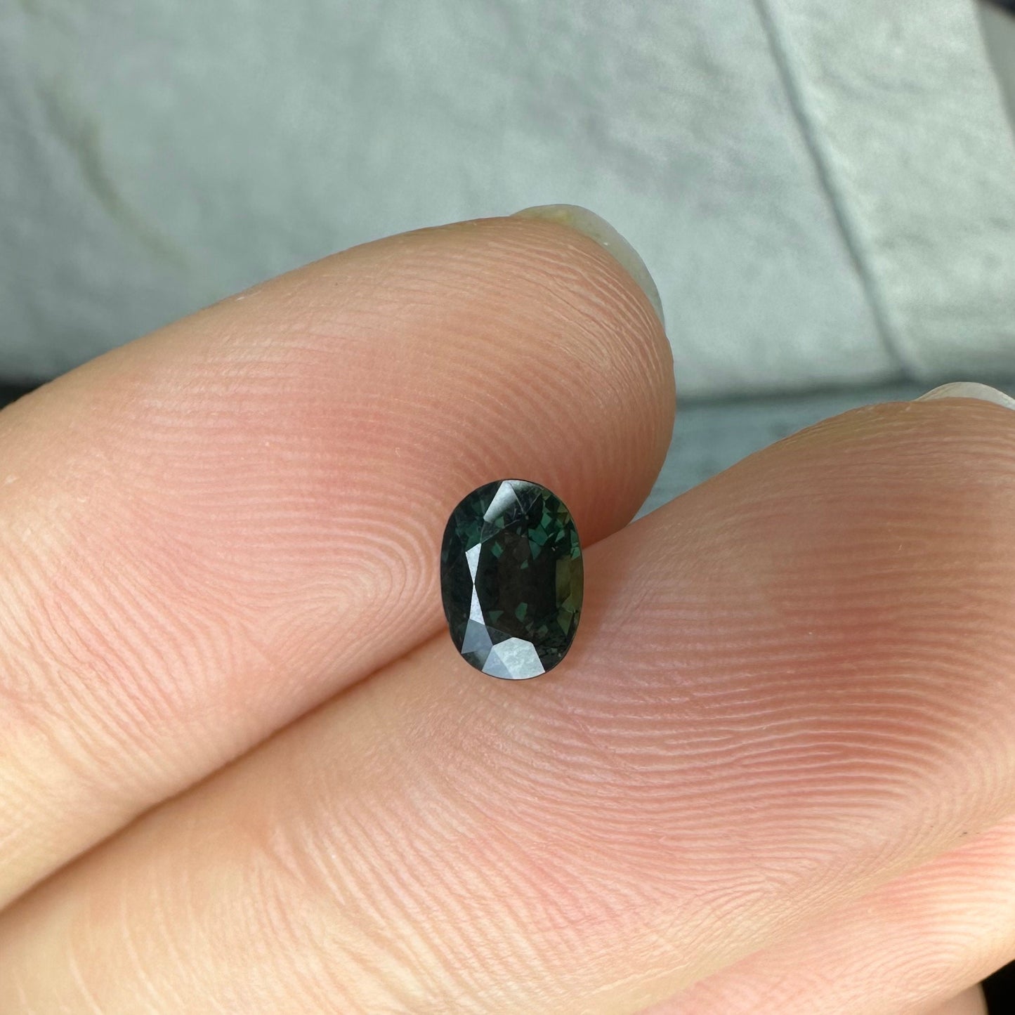 0.68 Green Sapphire 6x4.2mm Oval Cut, Faceted Loose Natural Heated Sapphire - 6x4mm