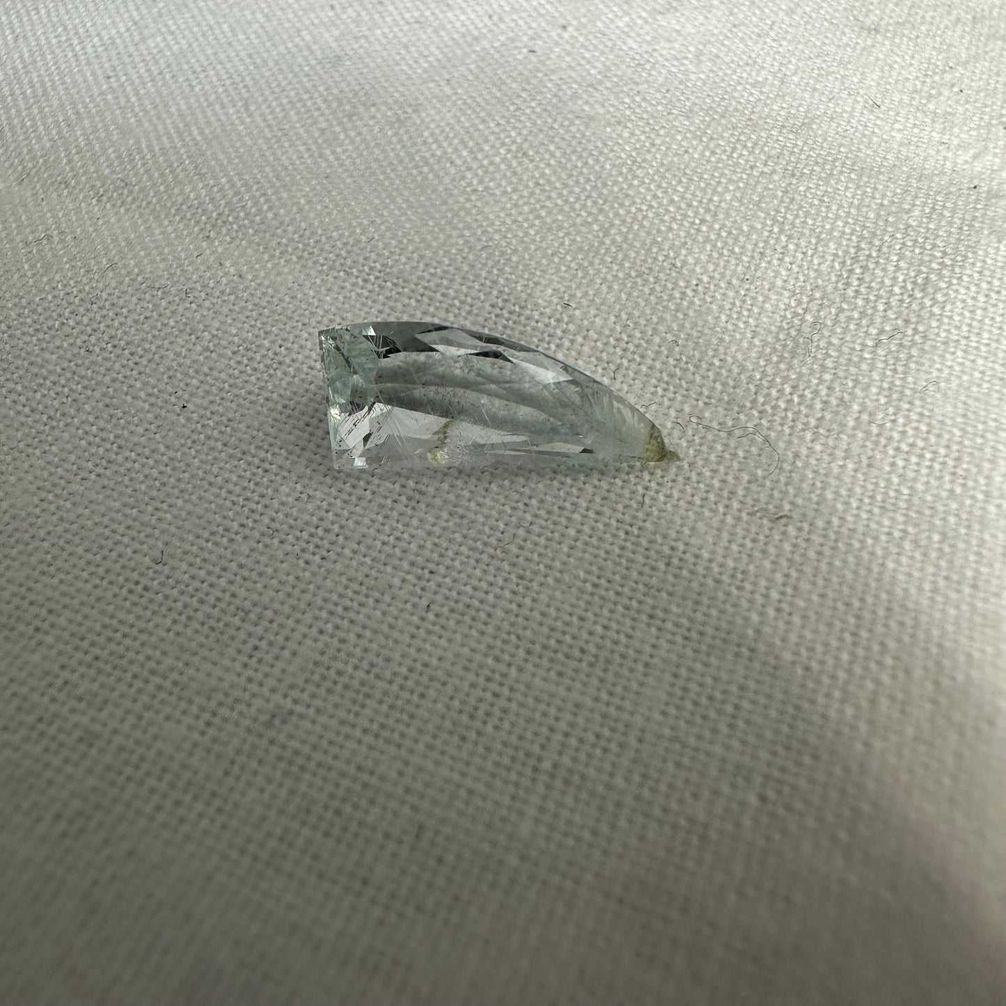 Fancy cut Aquamarine 2.49 carat 13.7x6mm Unique Cut Natural Light Aquamarine, Faceted Loose Gem, Freeform