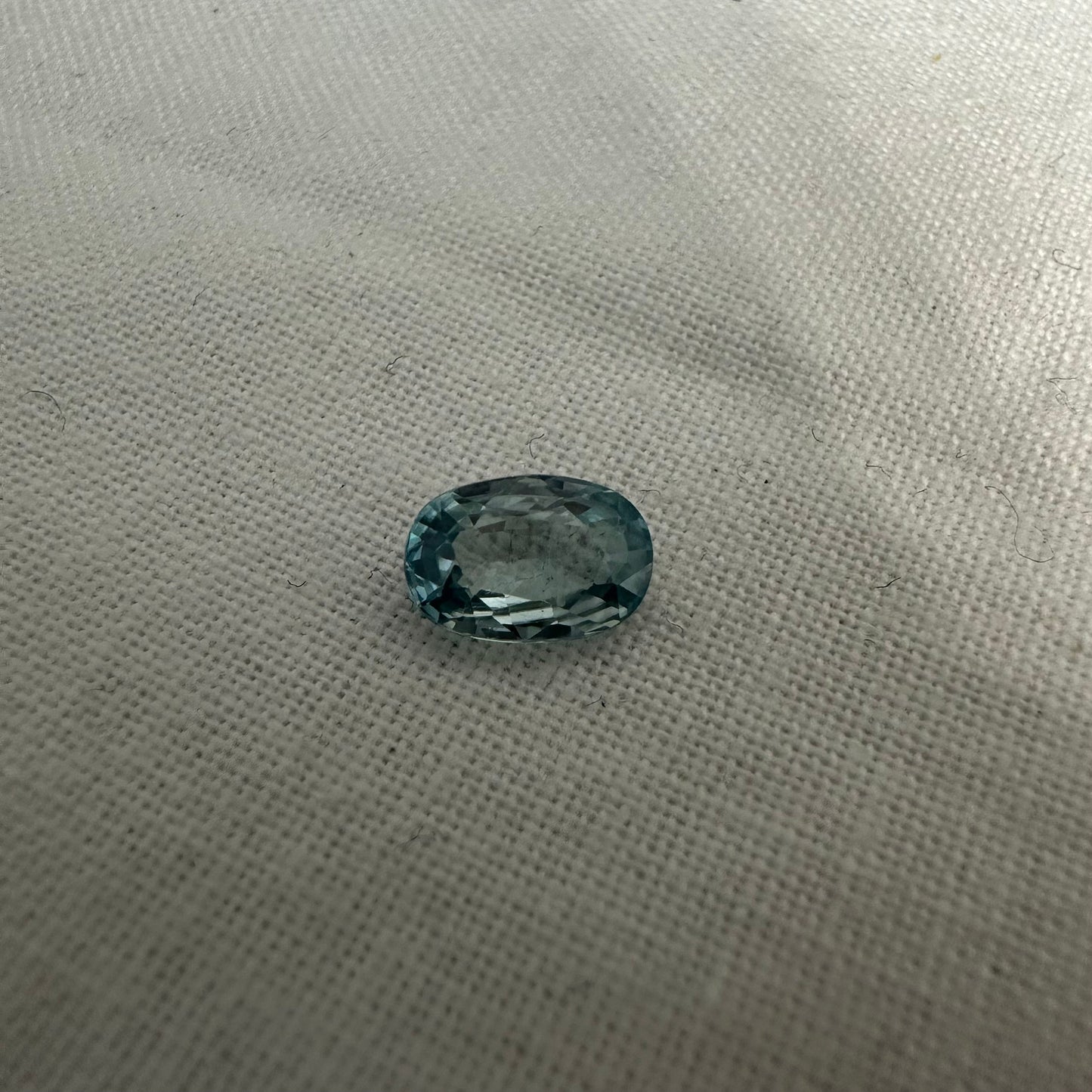 Light Blue Zircon 1.43 carat, 7.7x5.2mm Oval cut Gemstone, Natural Loose Greenish Blue Zircon December Birthstone