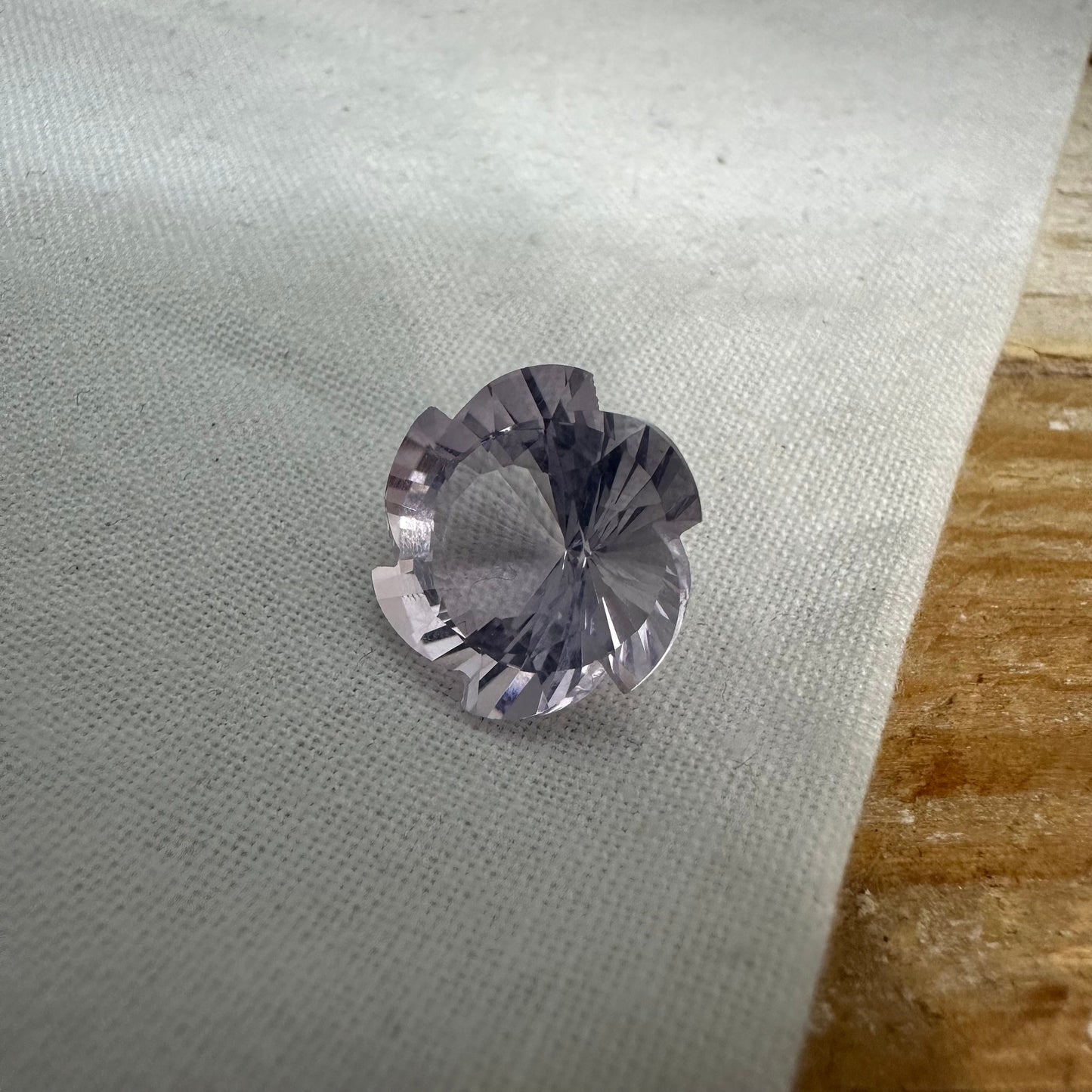 Fancy Cut Lavender Quartz 7.42 Carat 13.5x13mm Loose Faceted Gem, Unmounted Gemstone, Winter Gem