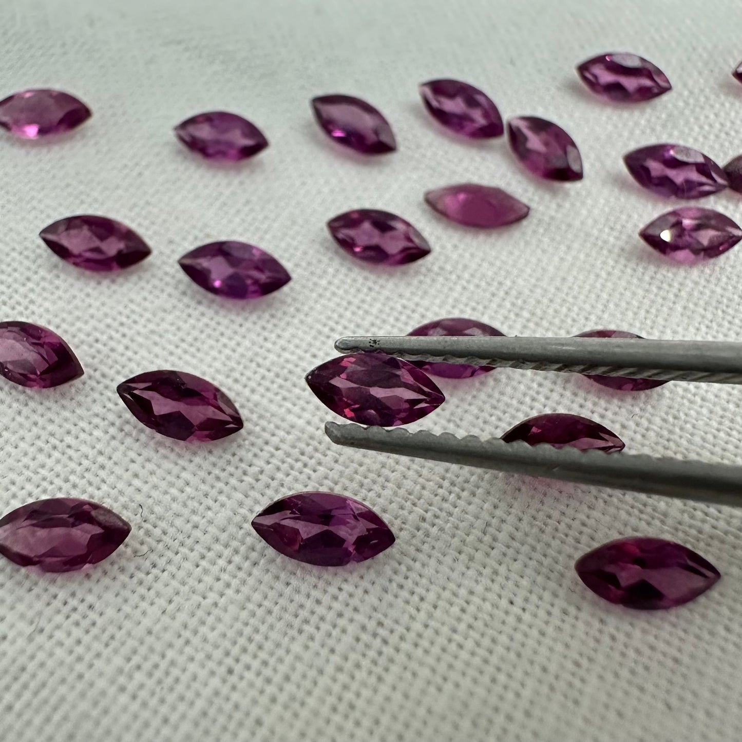 ONE- Purple Garnet 5x2.5mm Marquise Cut, Unmounted Faceted Loose Gemstone for Jewelry Setting