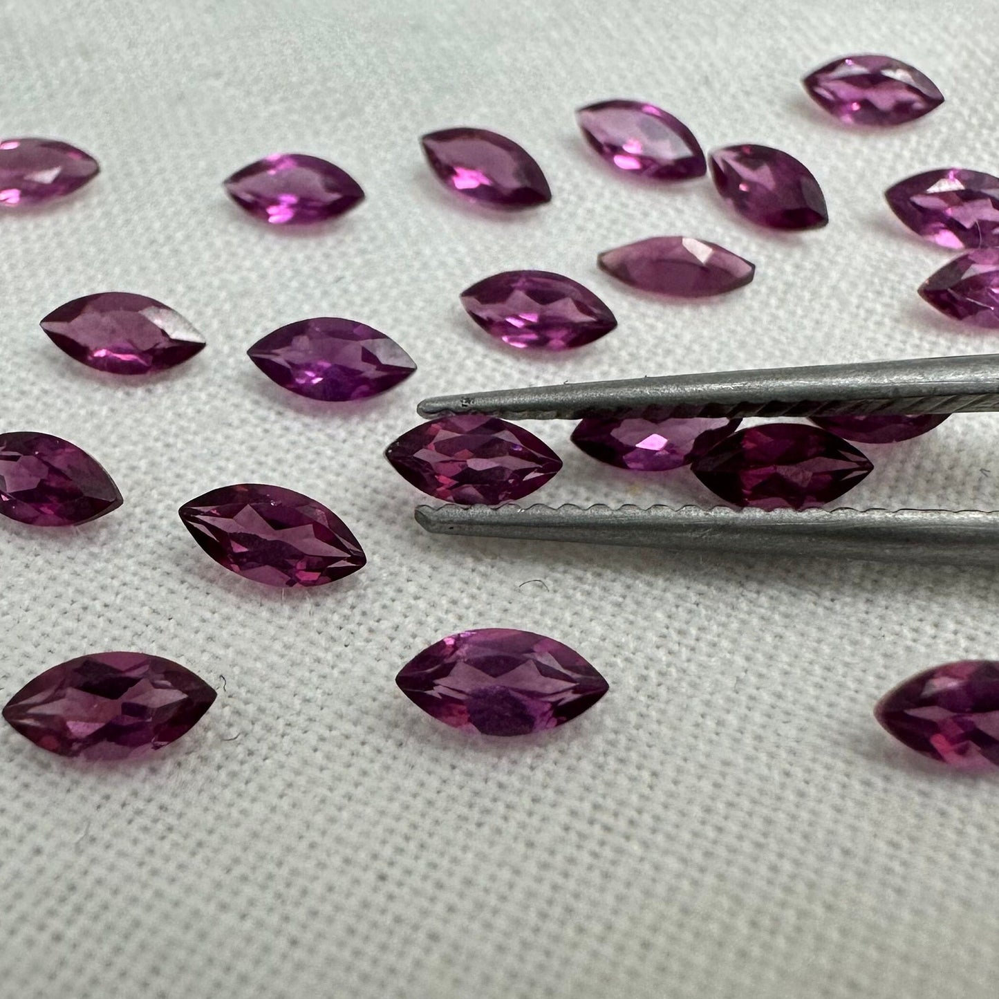 ONE- Purple Garnet 5x2.5mm Marquise Cut, Unmounted Faceted Loose Gemstone for Jewelry Setting