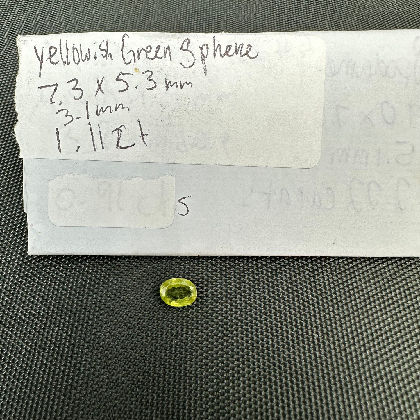 1.11 carat Yellowish Green Sphene 7.3x5.3mm Oval Cut, Natural Madagascar Sphene, Faceted Loose Vivid Green Titanite