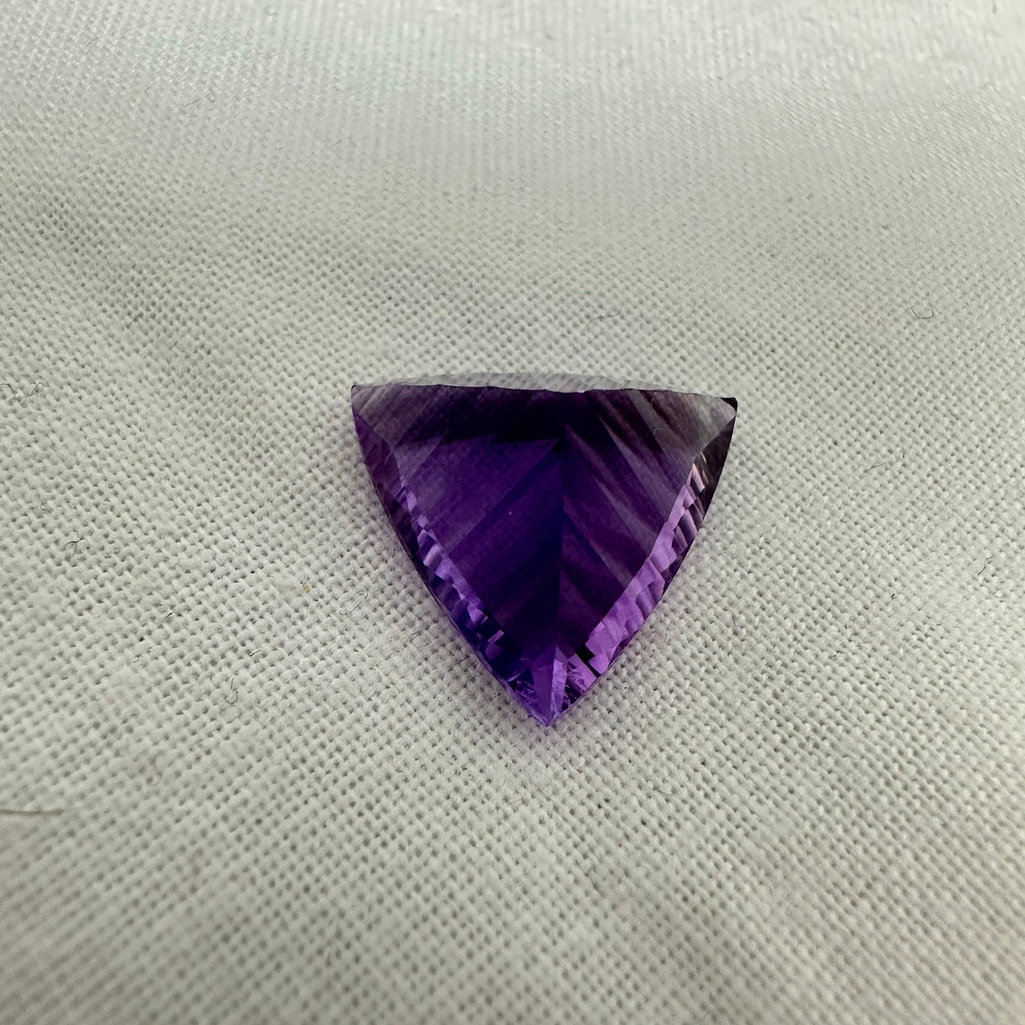 15mm Purple Amethyst 7.10 Carat Fancy Trillion Concave Cut Loose Faceted February Birthstone Gem US Seller FlowingGems
