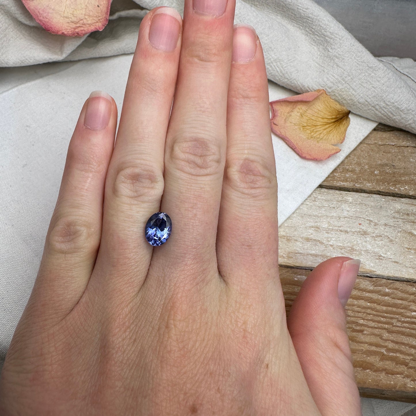 1.87 ct Natural Tanzanite 9x7mm Oval Bluish Violet Genuine Gemstone Loose Gem or faceted stone Bluish Purple