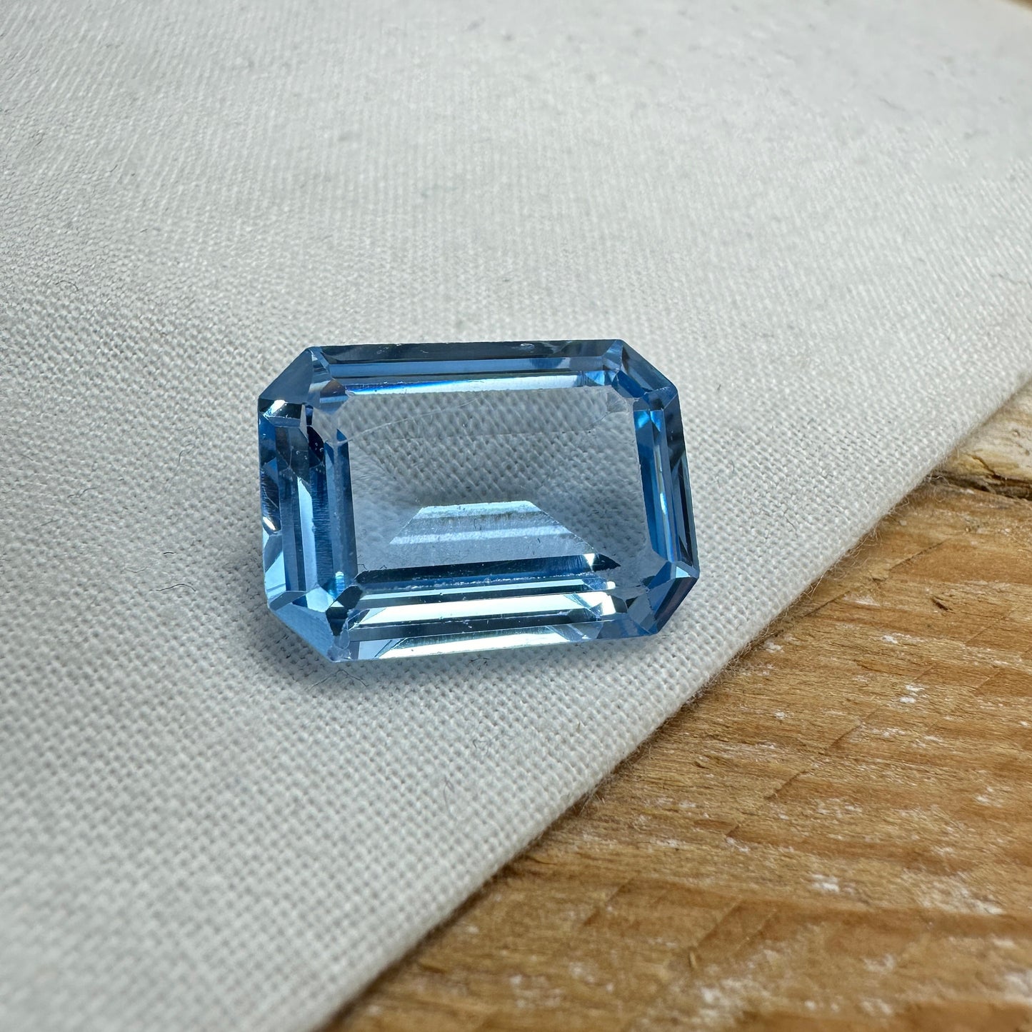 15.32 Carat Lab Spinel 17.8x12.8mm Emerald Cut, Faceted Loose Gemstone