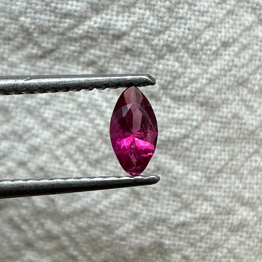 0.14 Carat Red Beryl 5.45x2.85mm Marquise Cut, Natural Red Beryl, Utah