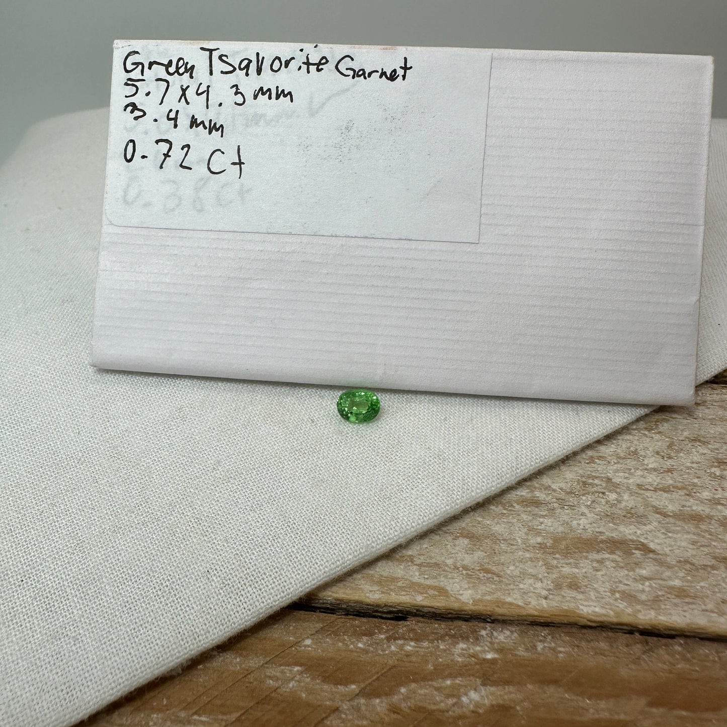 0.72 Carat Mint Green Tsavorite Garnet 5.7x4.3mm Oval Cut, Faceted Loose Gemstone