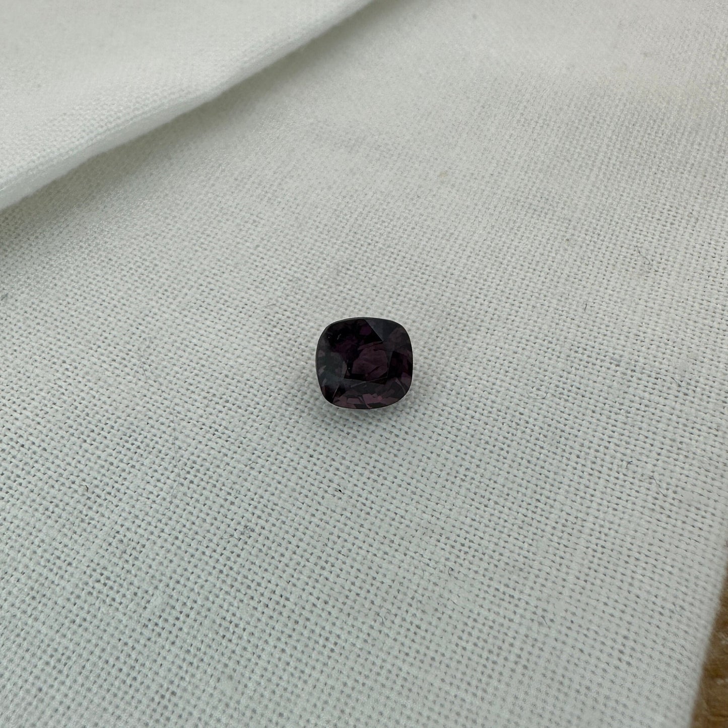 1.10 Ct Natural Purple Spinel 6x5.5mm Cushion Cut, Faceted Loose Gemstone, Dark Purple Stone, Flowing Gems