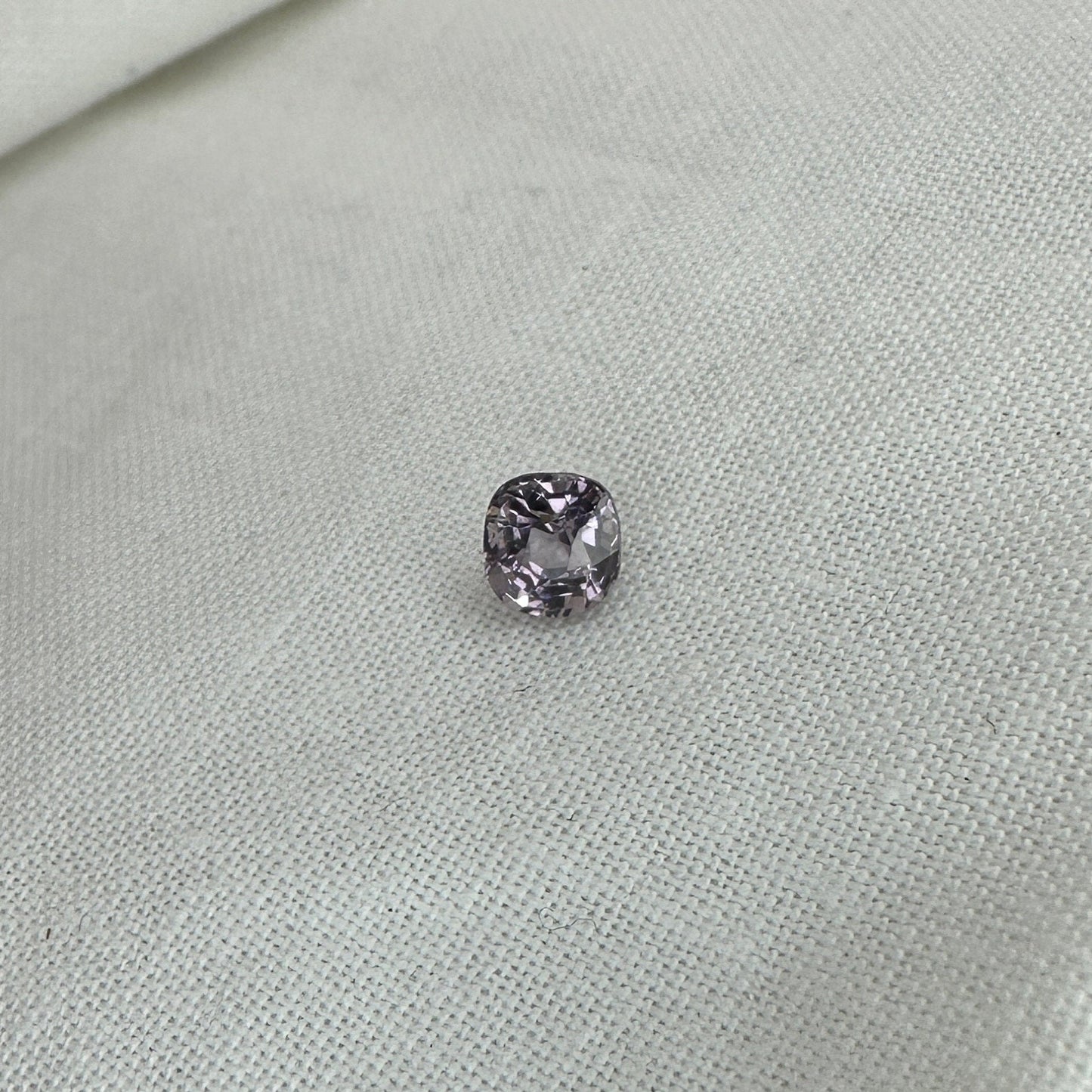 0.89 Ct Natural Purple Spinel 5.5x5mm Cushion Cut Faceted Loose Gemstone, Grayish Purple Stone