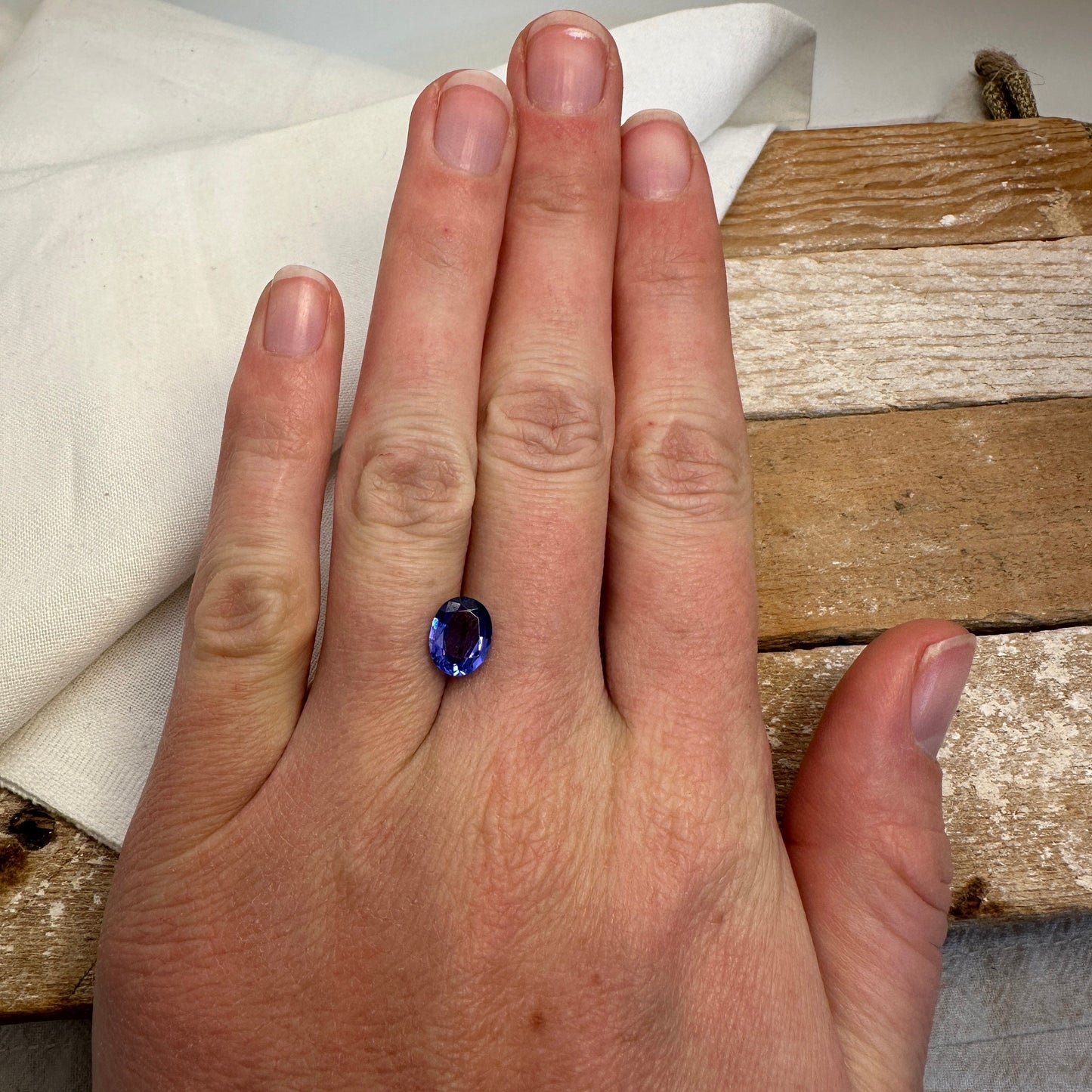 1.59 ct Natural Tanzanite 8.75x6.77mm Oval Bluish Violet, Loose Violet Gem, Near 9x7mm