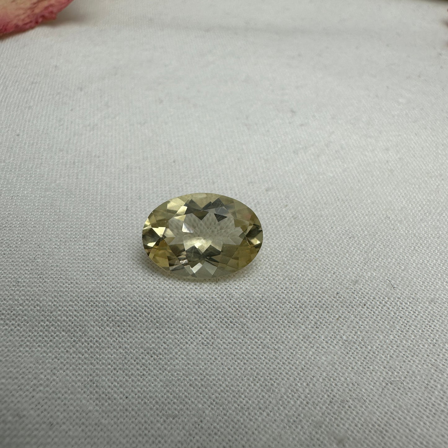 14x10mm Yellow Labradorite, Oval Cut Pale Sunstone, 4.77 Carat Loose Faceted Gemstone