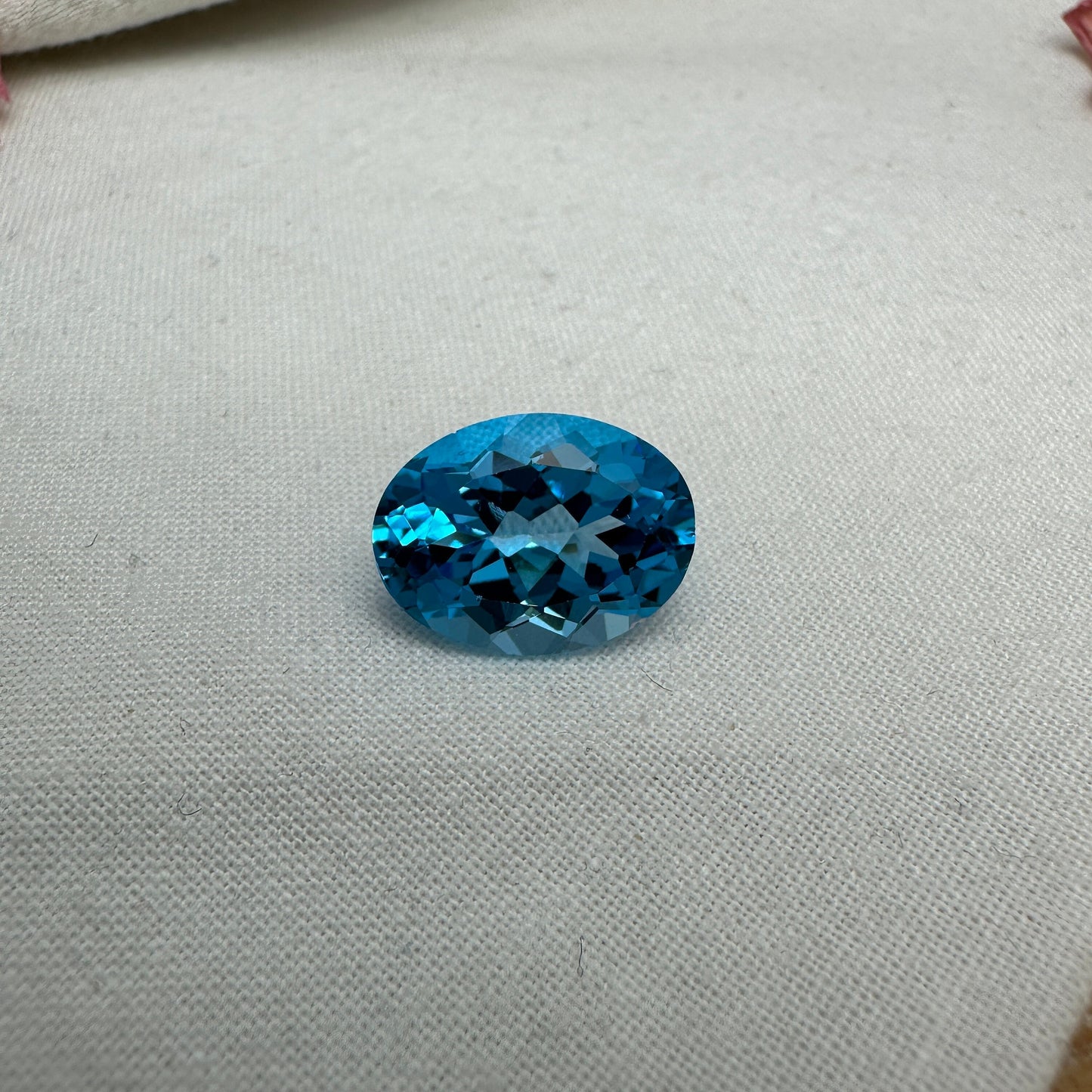 16x12mm Blue Topaz Oval Cut 10.90 Carat, Reclaimed Gems, December Birthstone