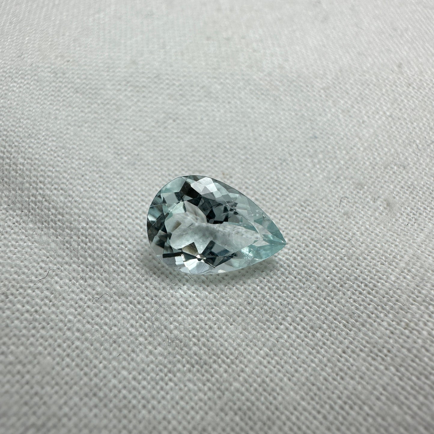 Light Aquamarine 1.70 Carat 10x7mm Pear Cut, Faceted Loose Natural Gemstone