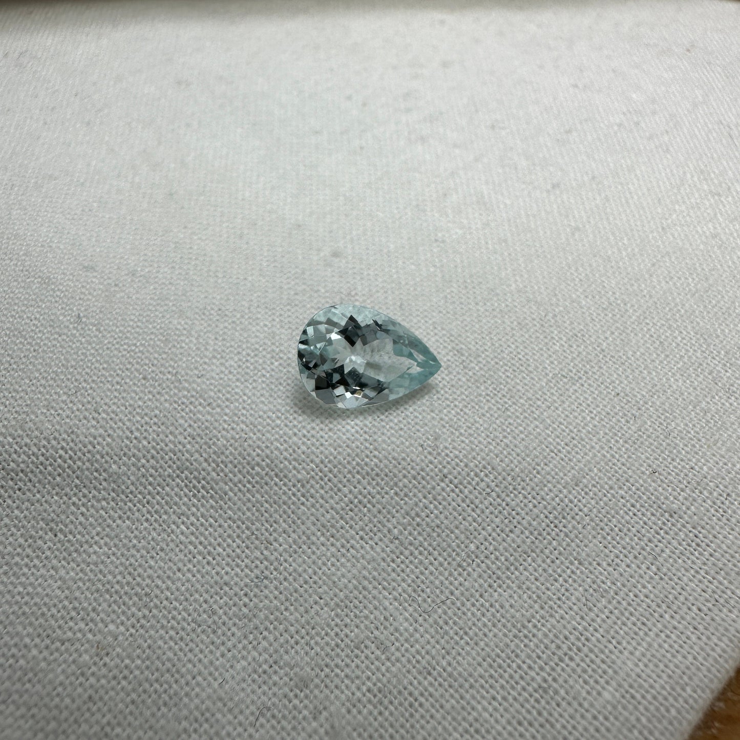 Light Aquamarine 1.70 Carat 10x7mm Pear Cut, Faceted Loose Natural Gemstone