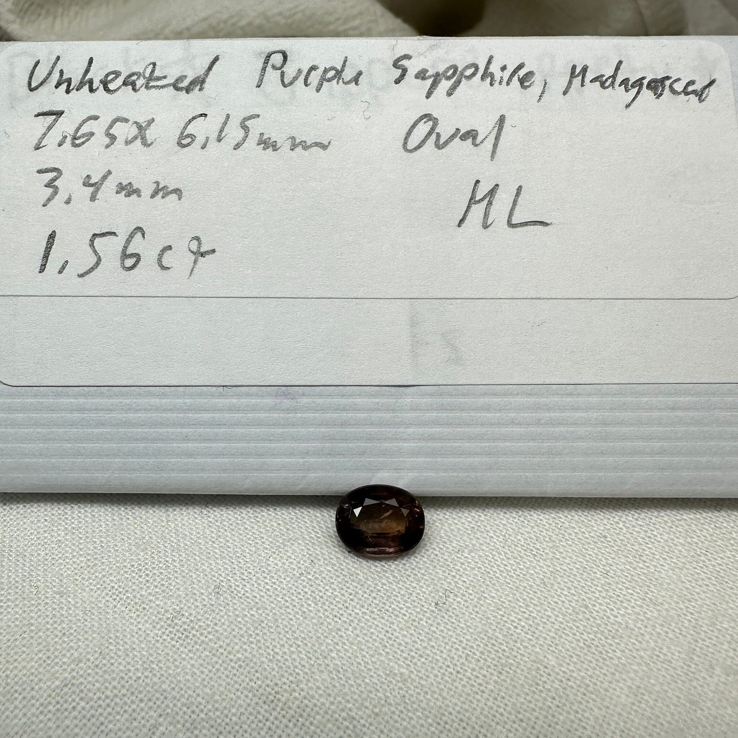 1.56 Carat Purple Color Change Sapphire 7.6x6.1mm Oval Cut