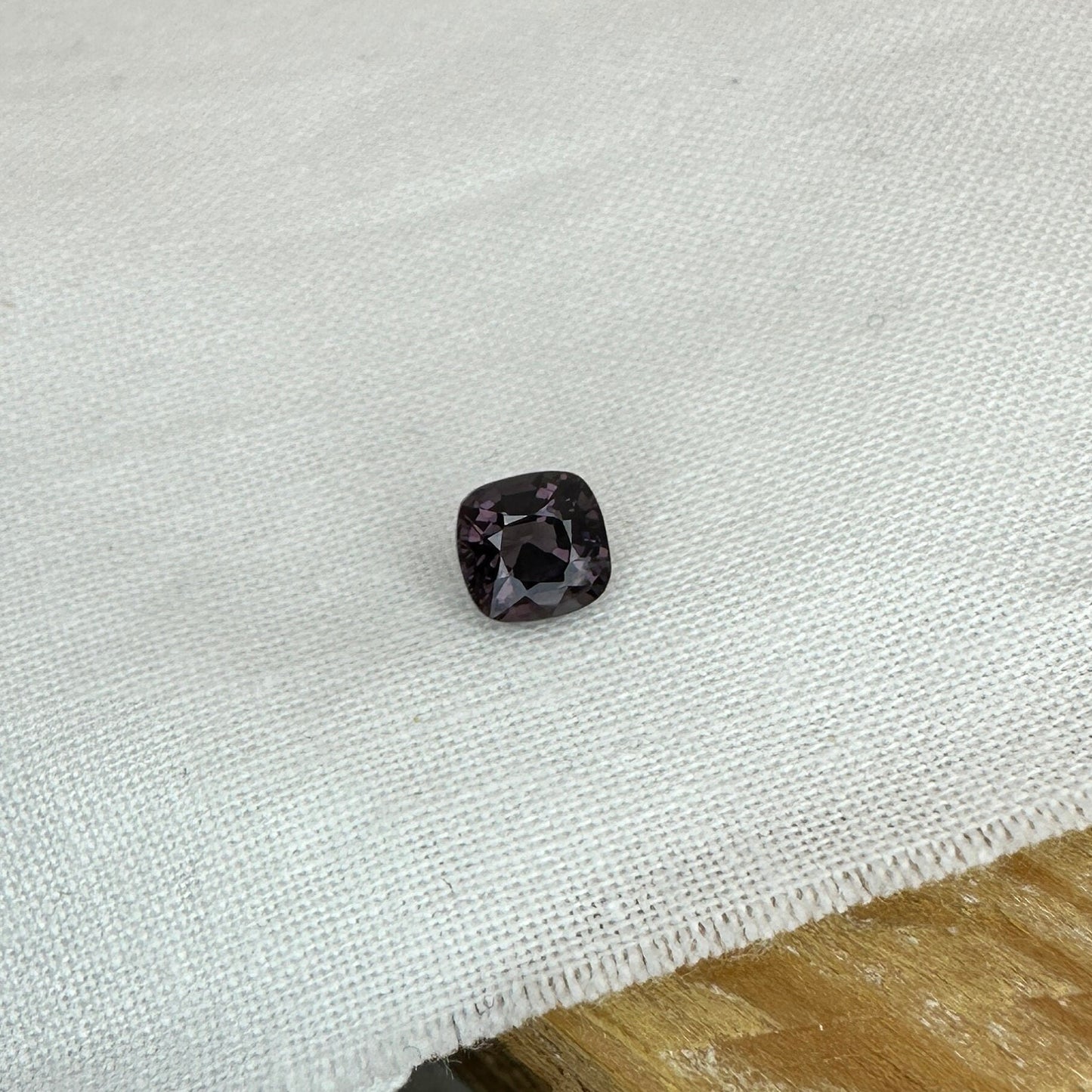 1.05 Ct Natural Purple Spinel 5.8x5.6mm Cushion Cut, Faceted Loose Gemstone, Dark Purple Stone, Flowing Gems