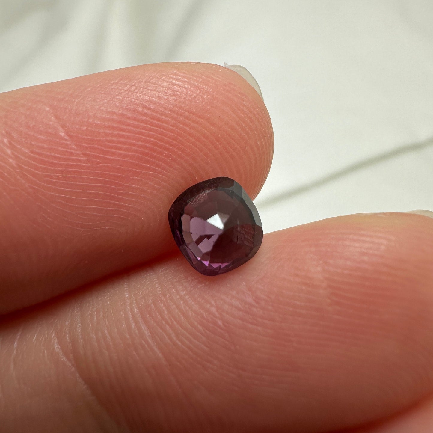 1.10 Ct Natural Purple Spinel 6x5.5mm Cushion Cut, Faceted Loose Gemstone, Dark Purple Stone, Flowing Gems