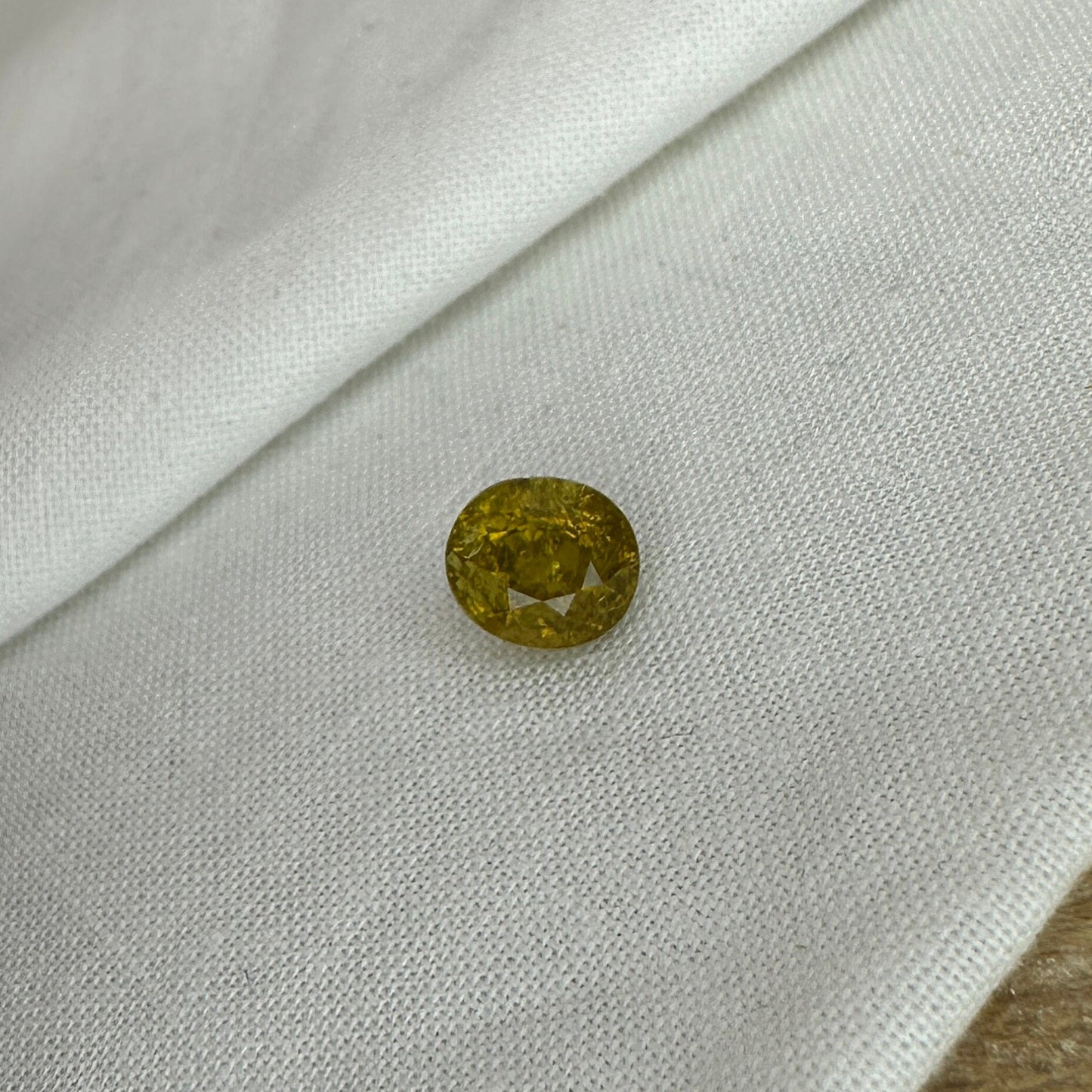 Natural Grossular Andradite Garnet 2.99 carat 8.3x7.3mm Oval Faceted Loose Gem, Yellow Garnet