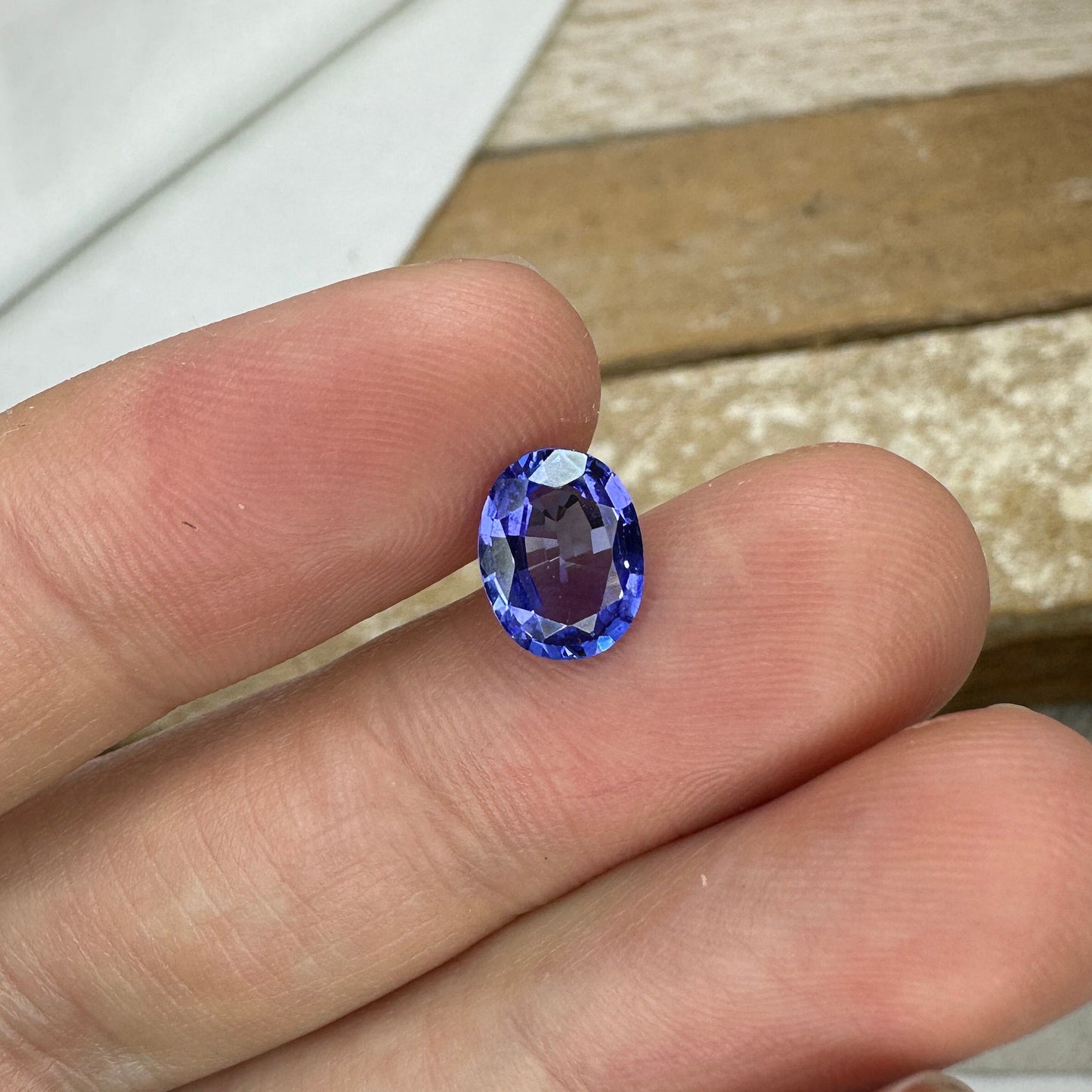 1.59 ct Natural Tanzanite 8.75x6.77mm Oval Bluish Violet, Loose Violet Gem, Near 9x7mm