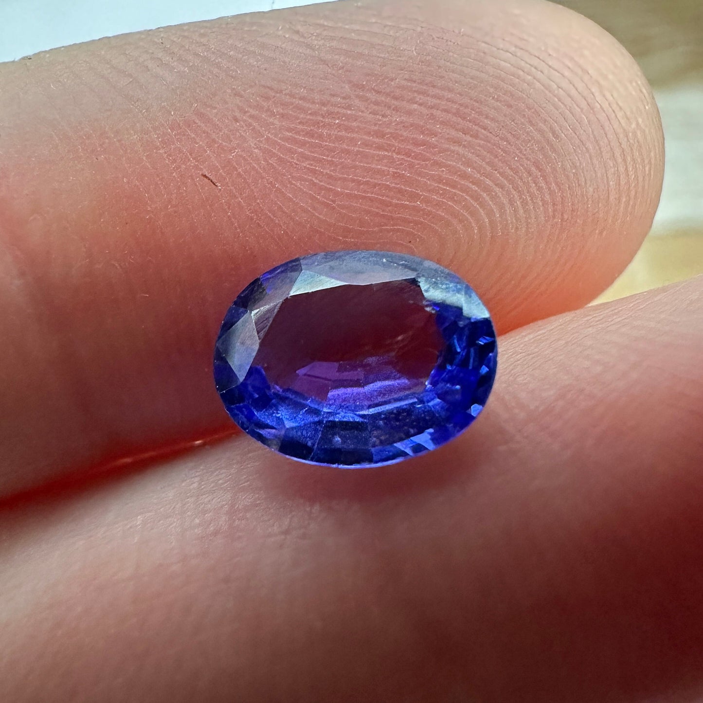 1.59 ct Natural Tanzanite 8.75x6.77mm Oval Bluish Violet, Loose Violet Gem, Near 9x7mm