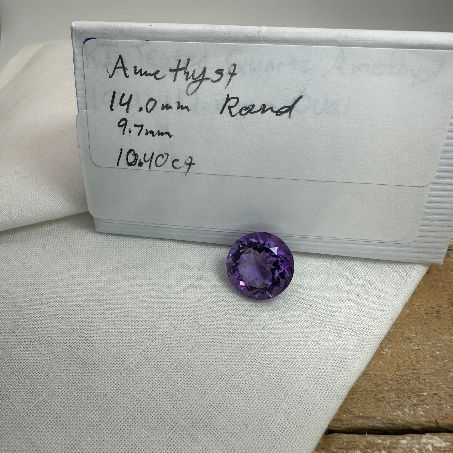 14mm Round Purple Amethyst, 10.40 Carat Loose Gemstone Faceted February Birthstone