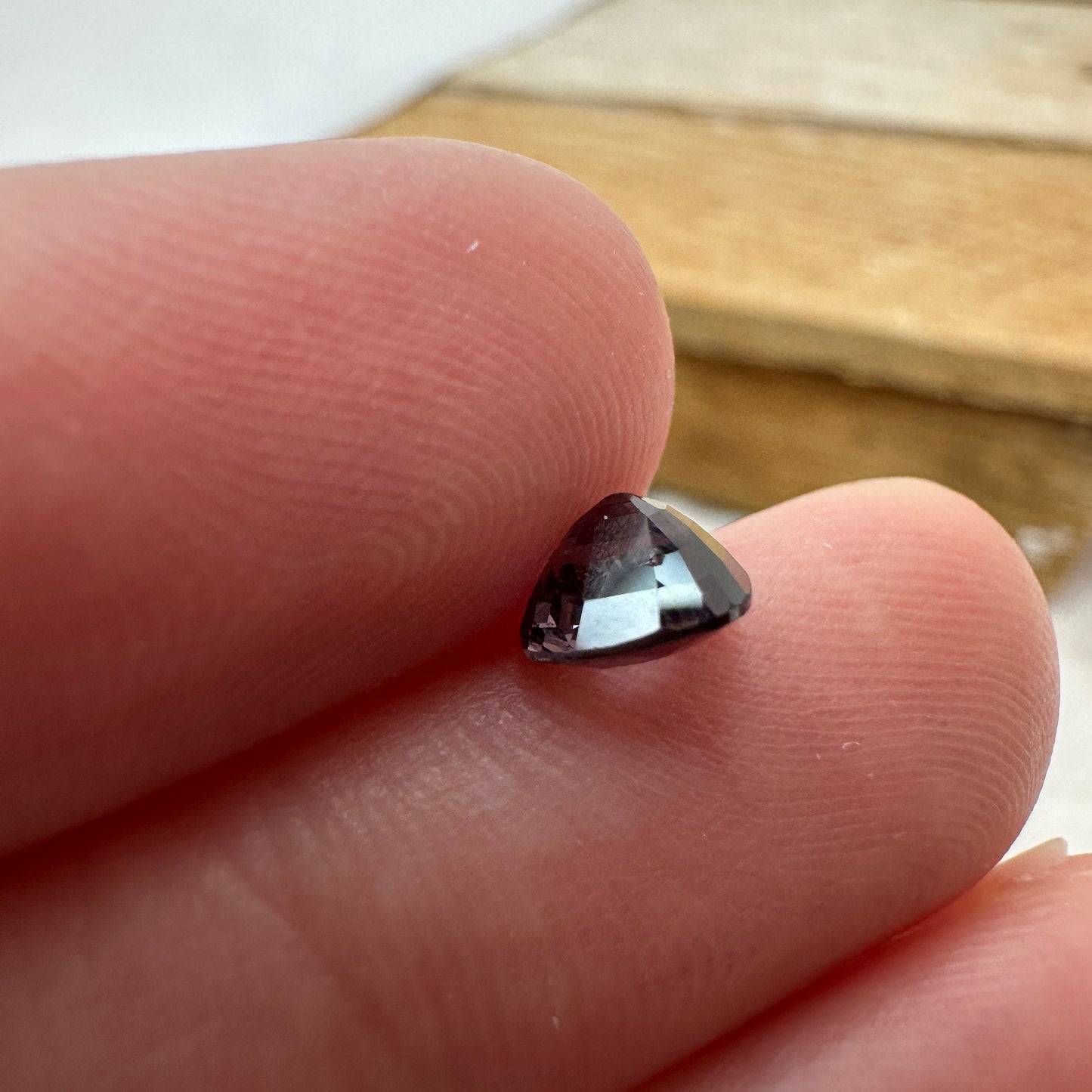 1.05 Ct Natural Purple Spinel 5.8x5.6mm Cushion Cut, Faceted Loose Gemstone, Dark Purple Stone, Flowing Gems